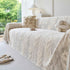 Floral Plush Fleece Sofa Throw Cover, Soft Warm Couch Protector Slip Cover for Couch