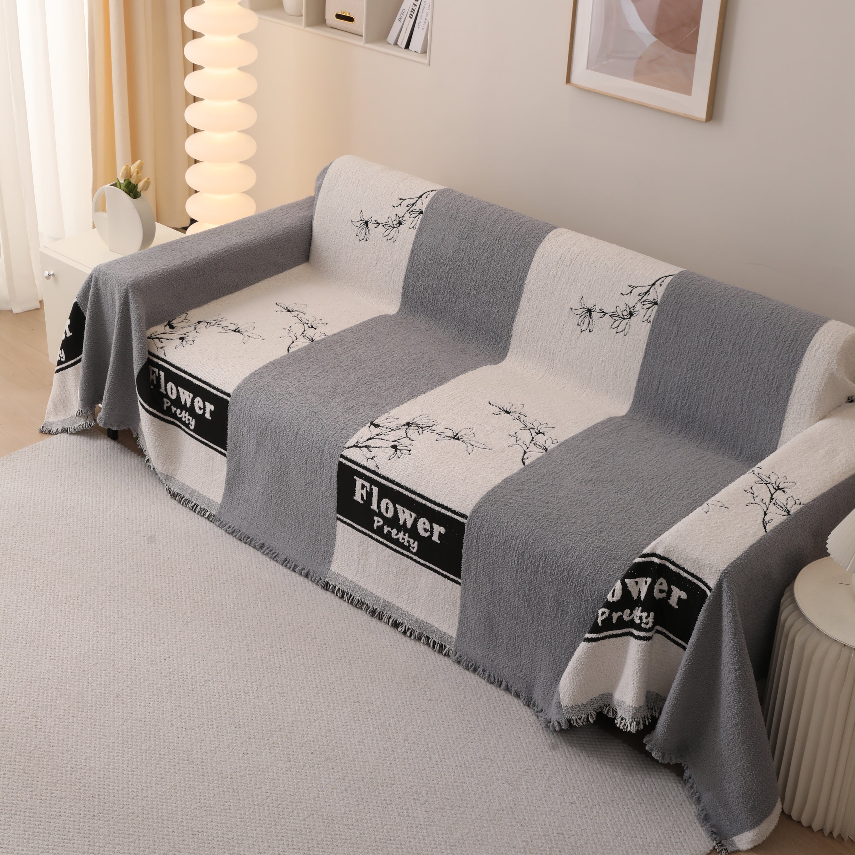 Luxury Cozy Cotton Sofa Blanket Cover Furniture Slipcovers for Most Shape Sofas