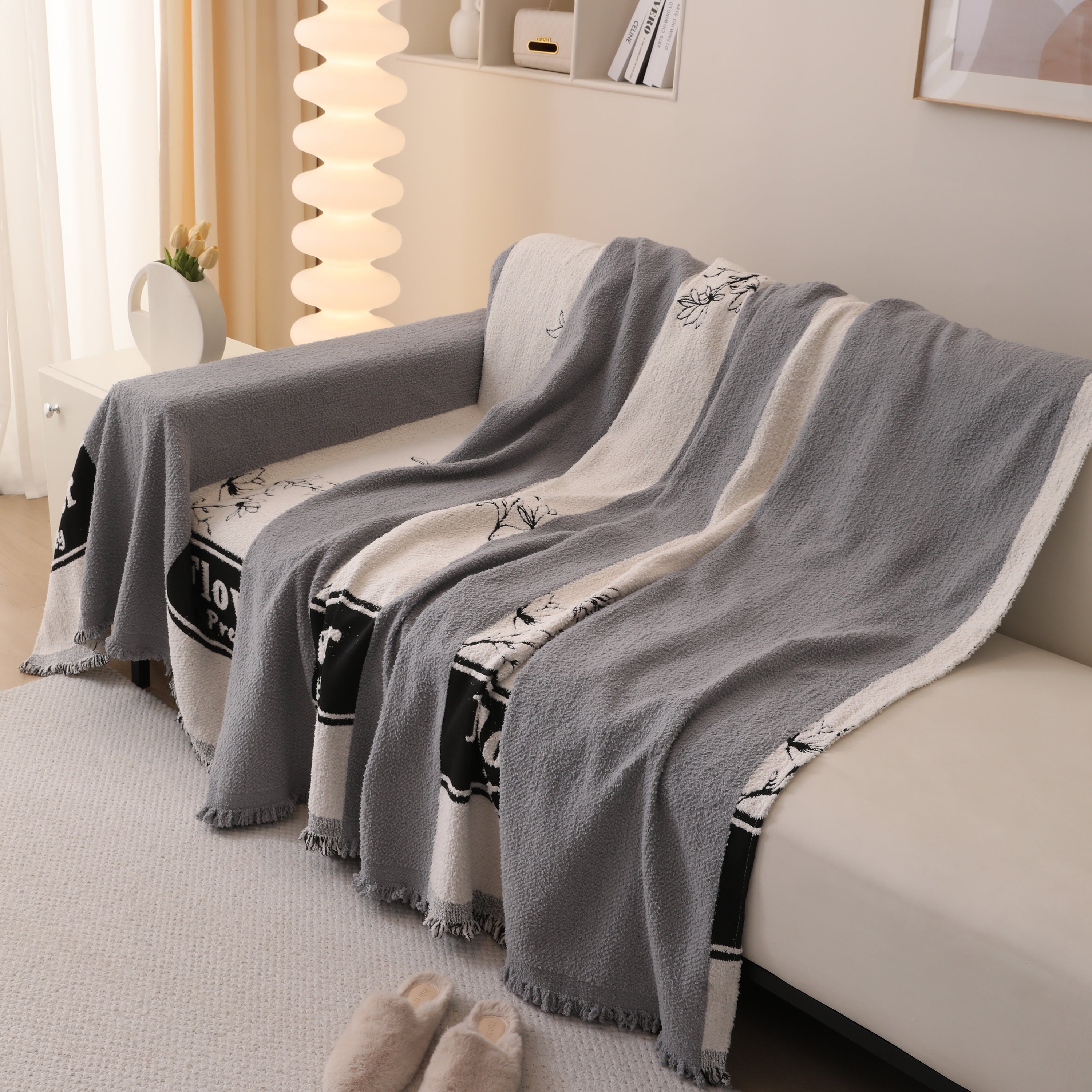 Luxury Cozy Cotton Sofa Blanket Cover Furniture Slipcovers for Most Shape Sofas
