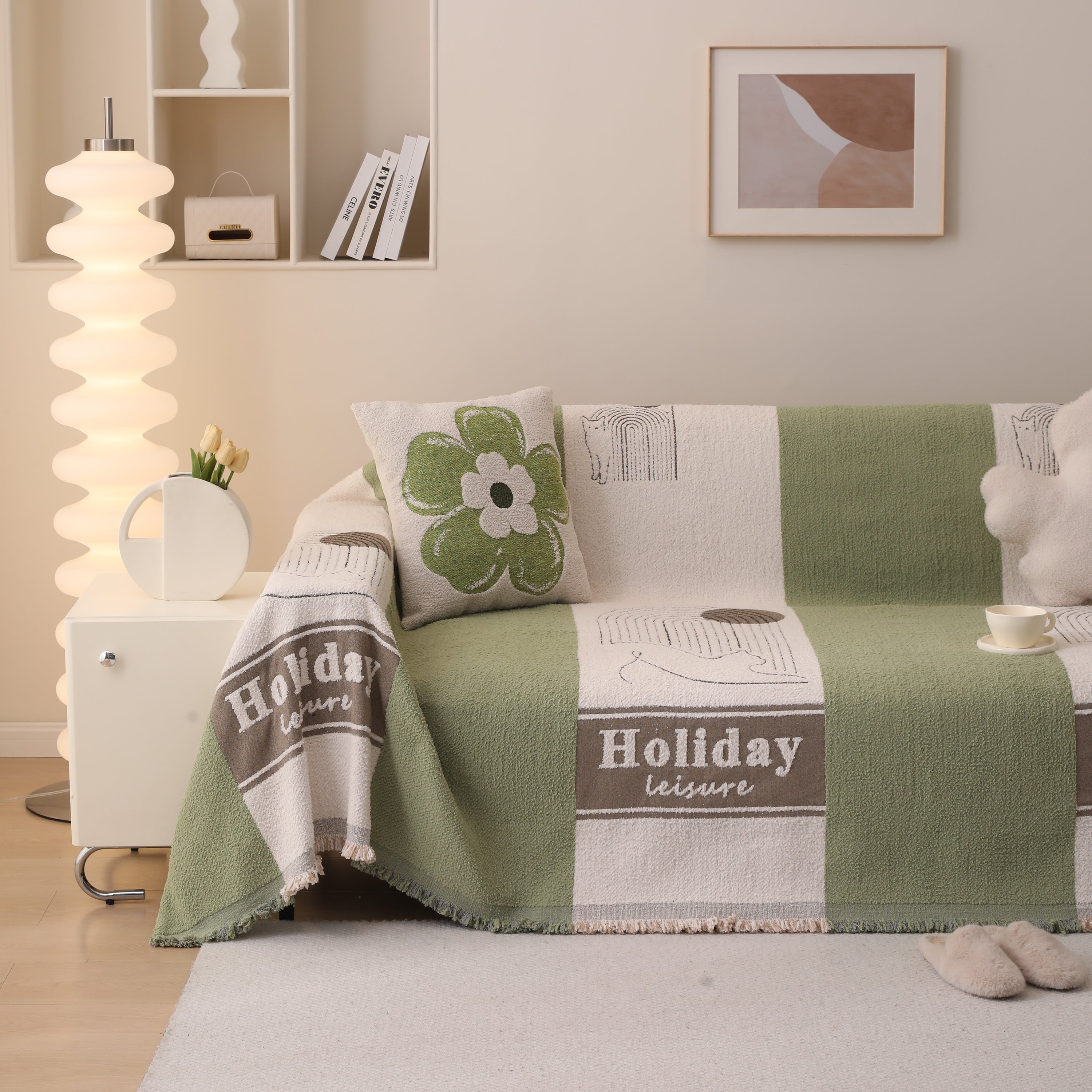 Luxury Cozy Cotton Sofa Blanket Cover Furniture Slipcovers for Most Shape Sofas