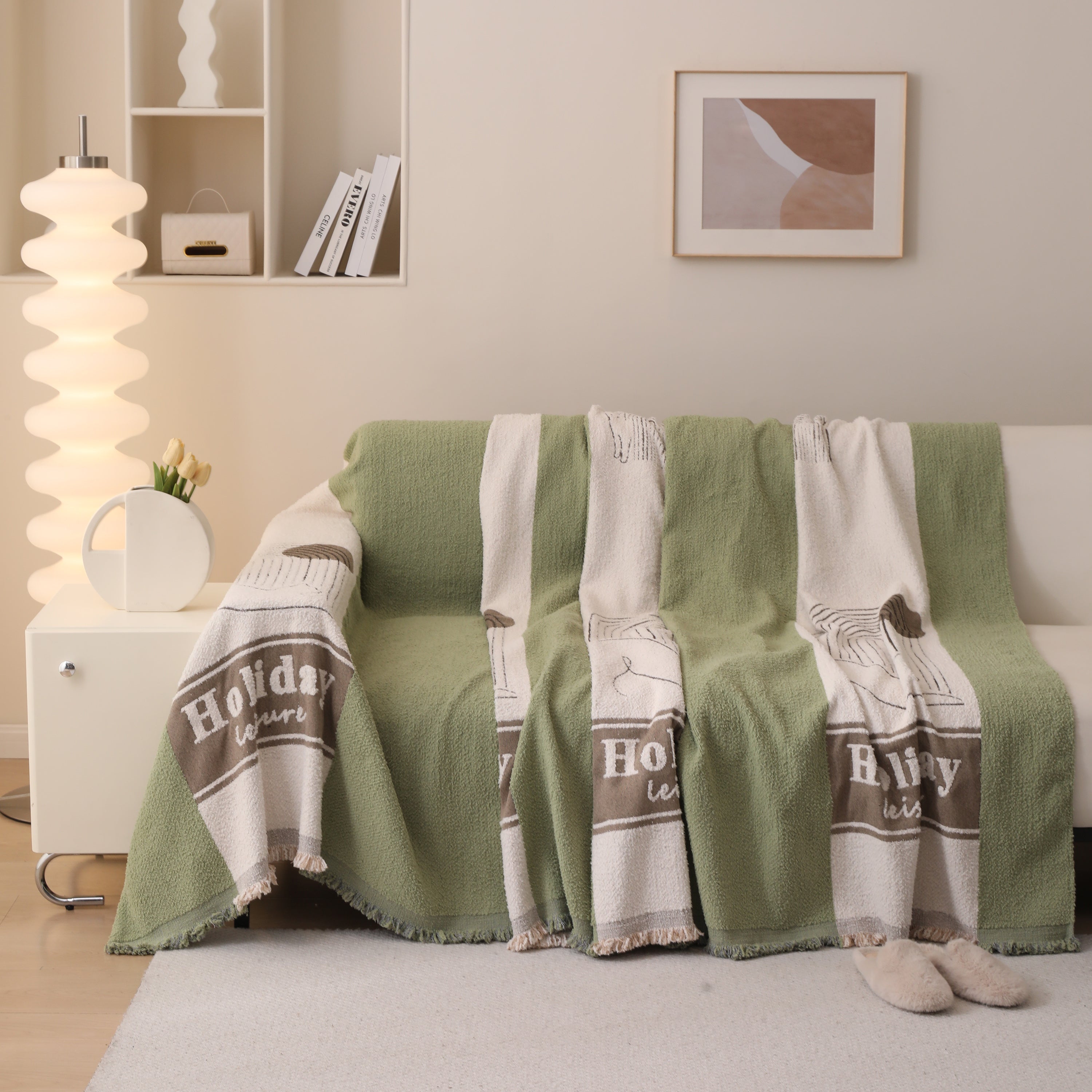 Luxury Cozy Cotton Sofa Blanket Cover Furniture Slipcovers for Most Shape Sofas