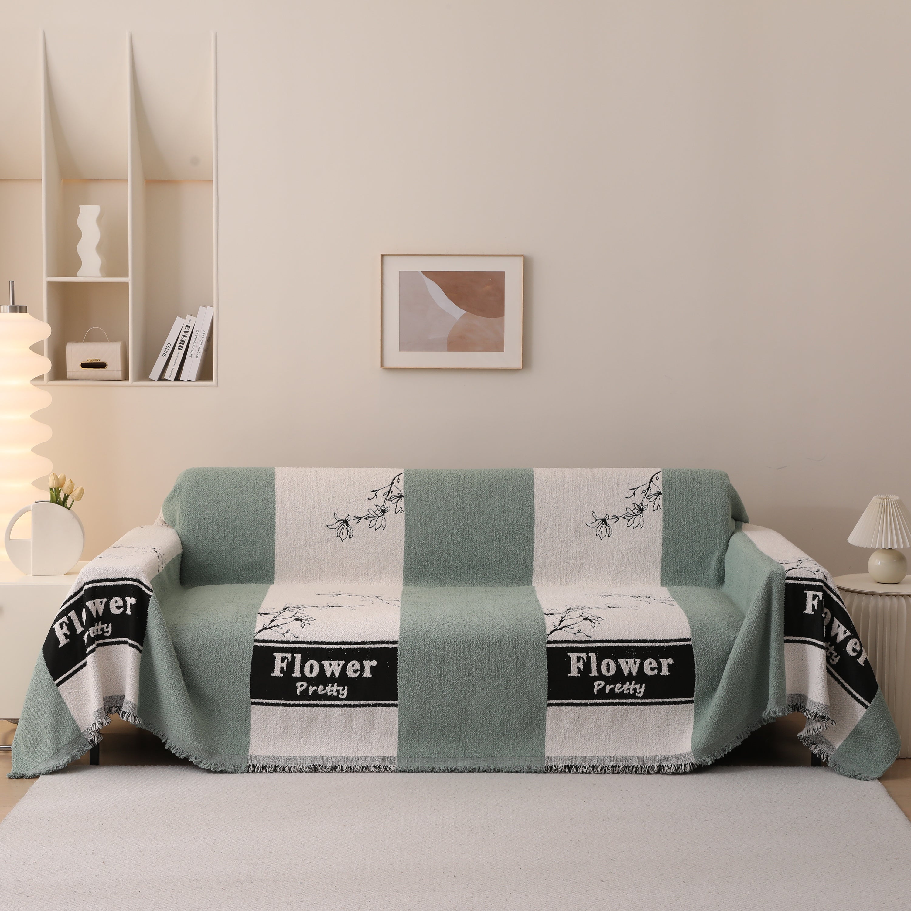 Luxury Cozy Cotton Sofa Blanket Cover Furniture Slipcovers for Most Shape Sofas