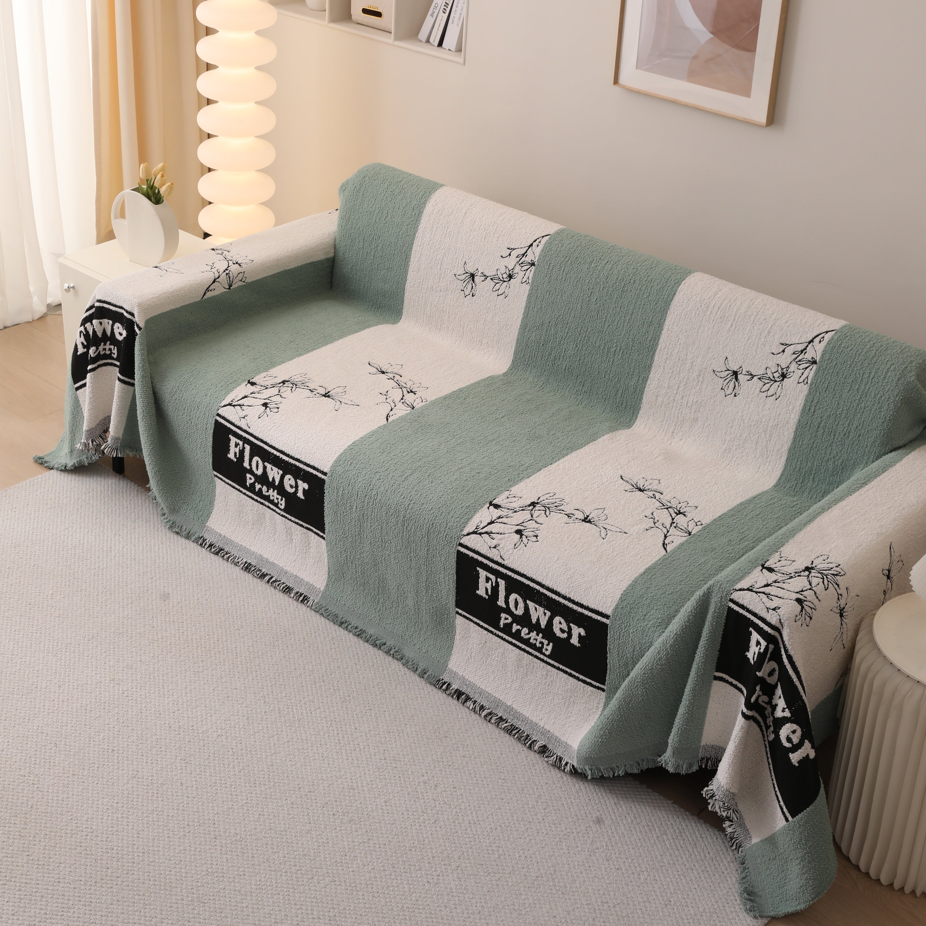 Luxury Cozy Cotton Sofa Blanket Cover Furniture Slipcovers for Most Shape Sofas