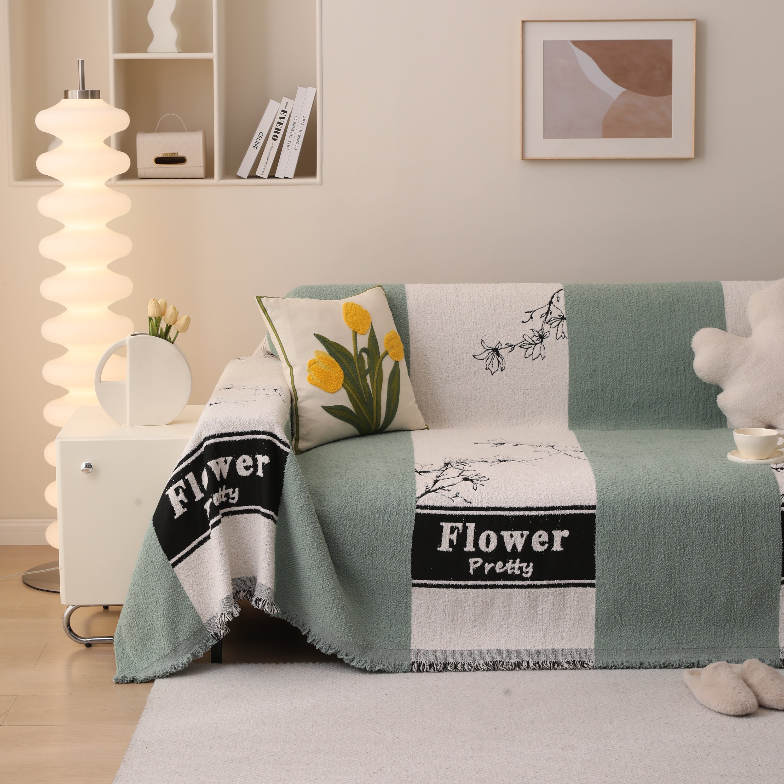 Luxury Cozy Cotton Sofa Blanket Cover Furniture Slipcovers for Most Shape Sofas