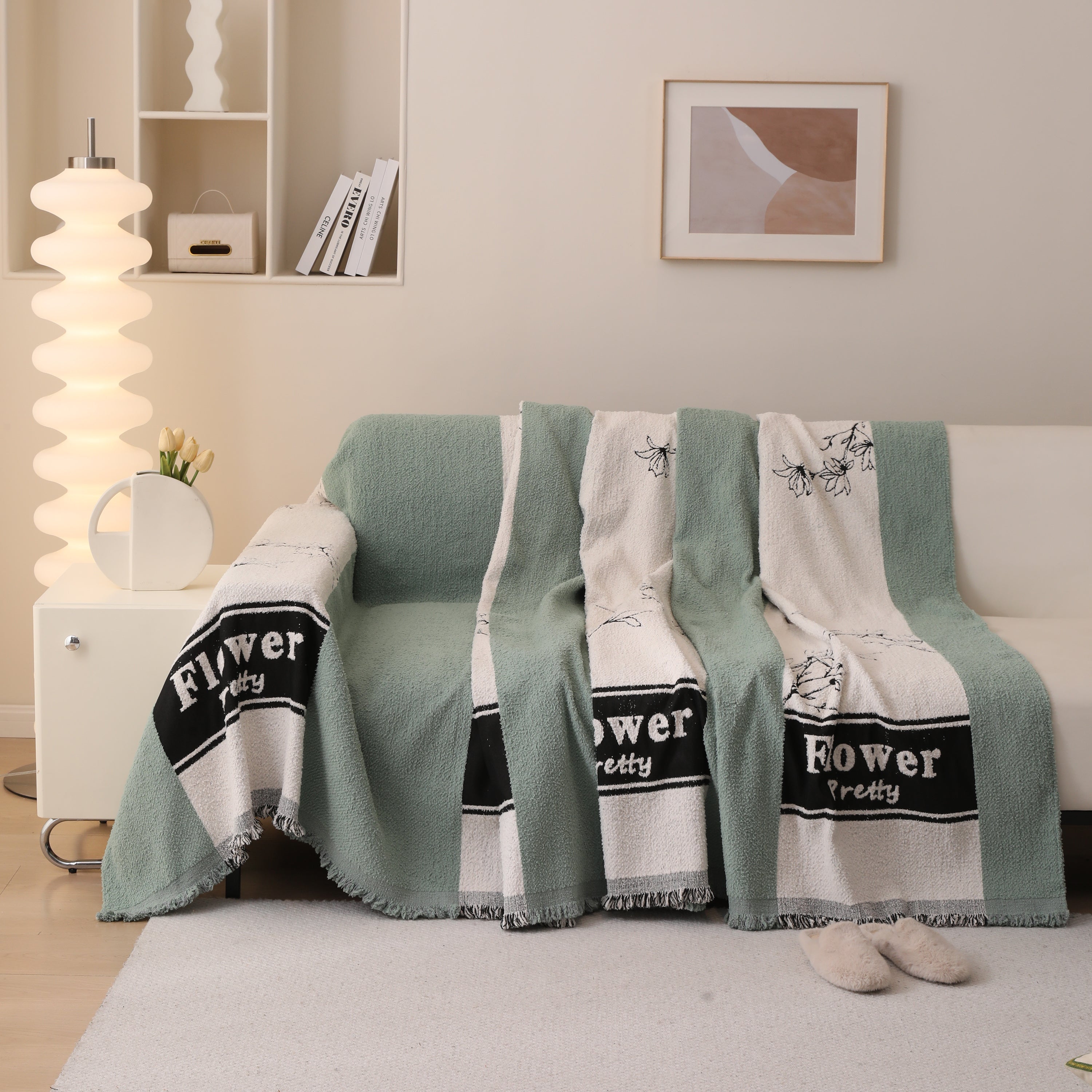 Luxury Cozy Cotton Sofa Blanket Cover Furniture Slipcovers for Most Shape Sofas