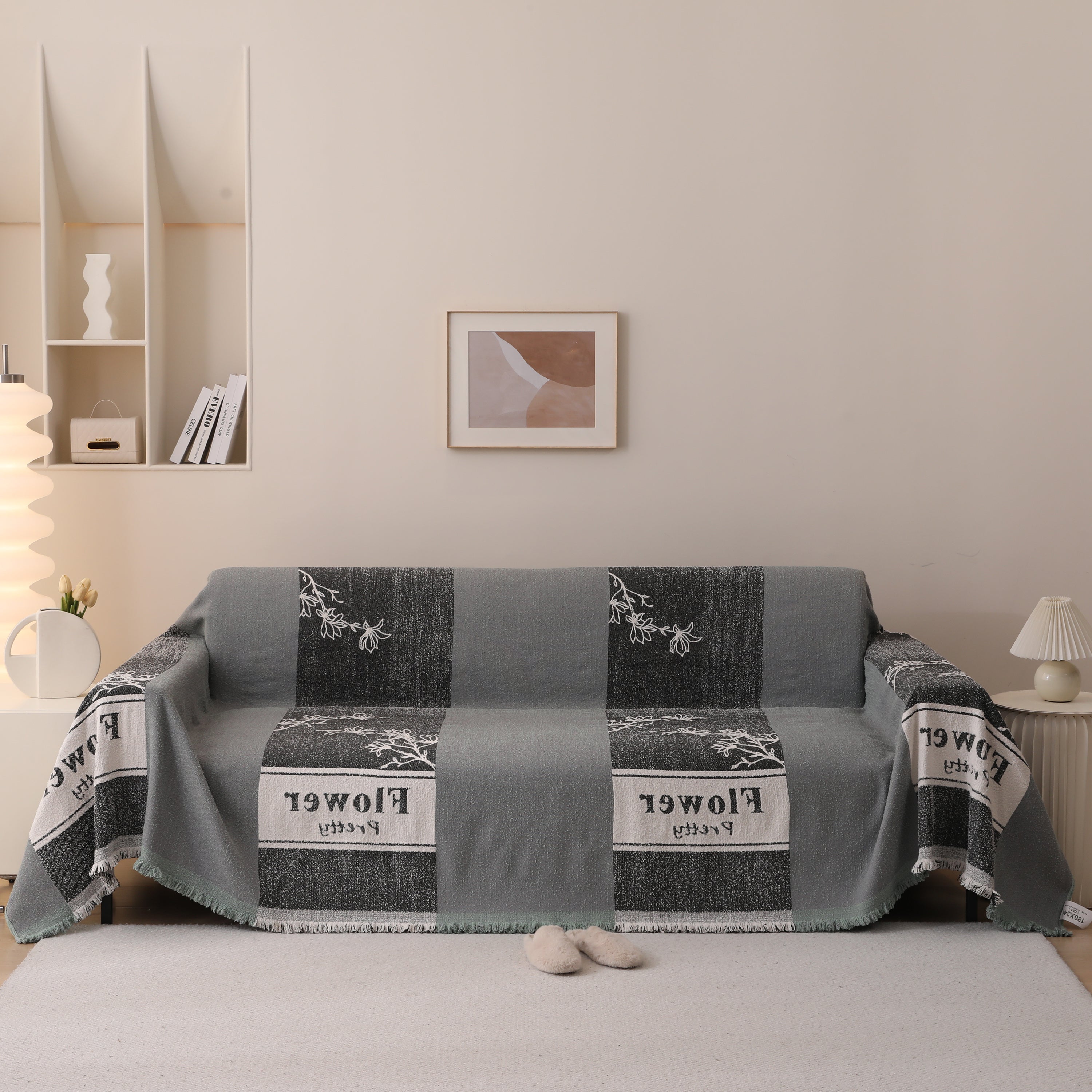 Luxury Cozy Cotton Sofa Blanket Cover Furniture Slipcovers for Most Shape Sofas