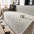Herringbone Chenille Couch Cover Blanket Soft Durable Throw Sofa Protector with Tassel