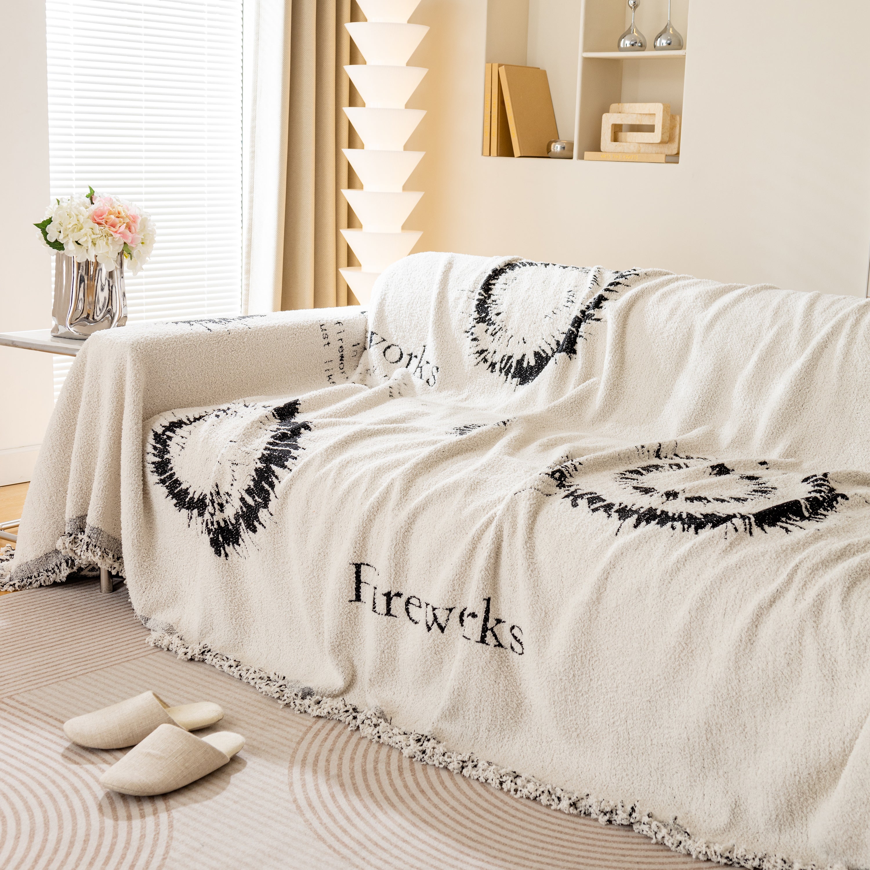 Fireworks Reversible Couch Cover Blankets Furniture Covers Washable Sectional Couch Covers
