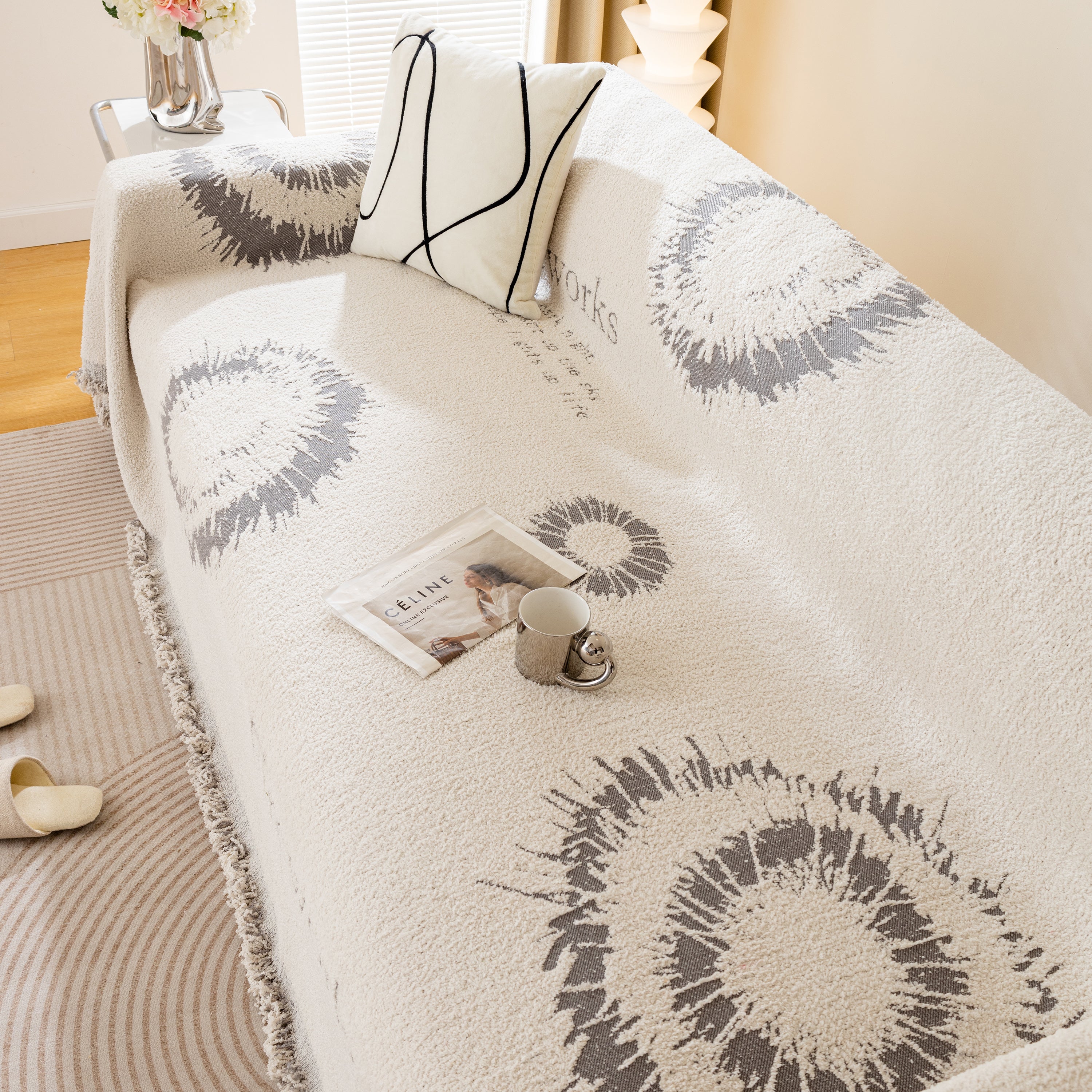 Fireworks Reversible Couch Cover Blankets Furniture Covers Washable Sectional Couch Covers
