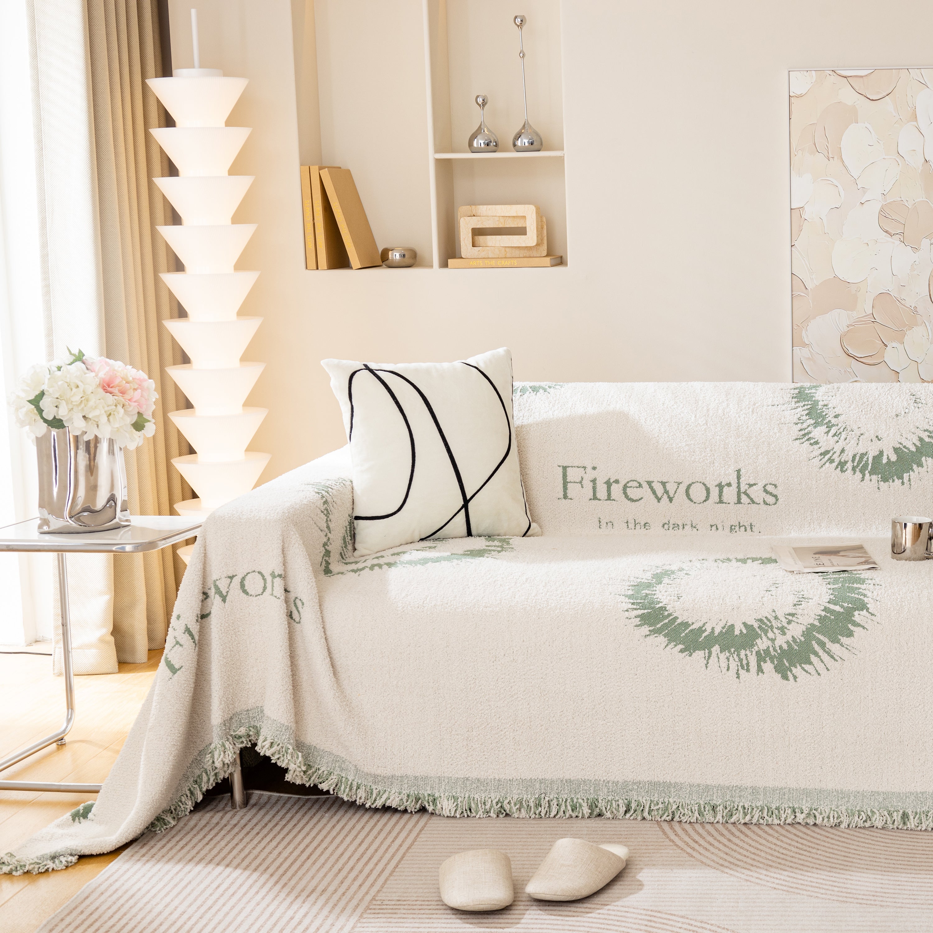 Fireworks Reversible Couch Cover Blankets Furniture Covers Washable Sectional Couch Covers