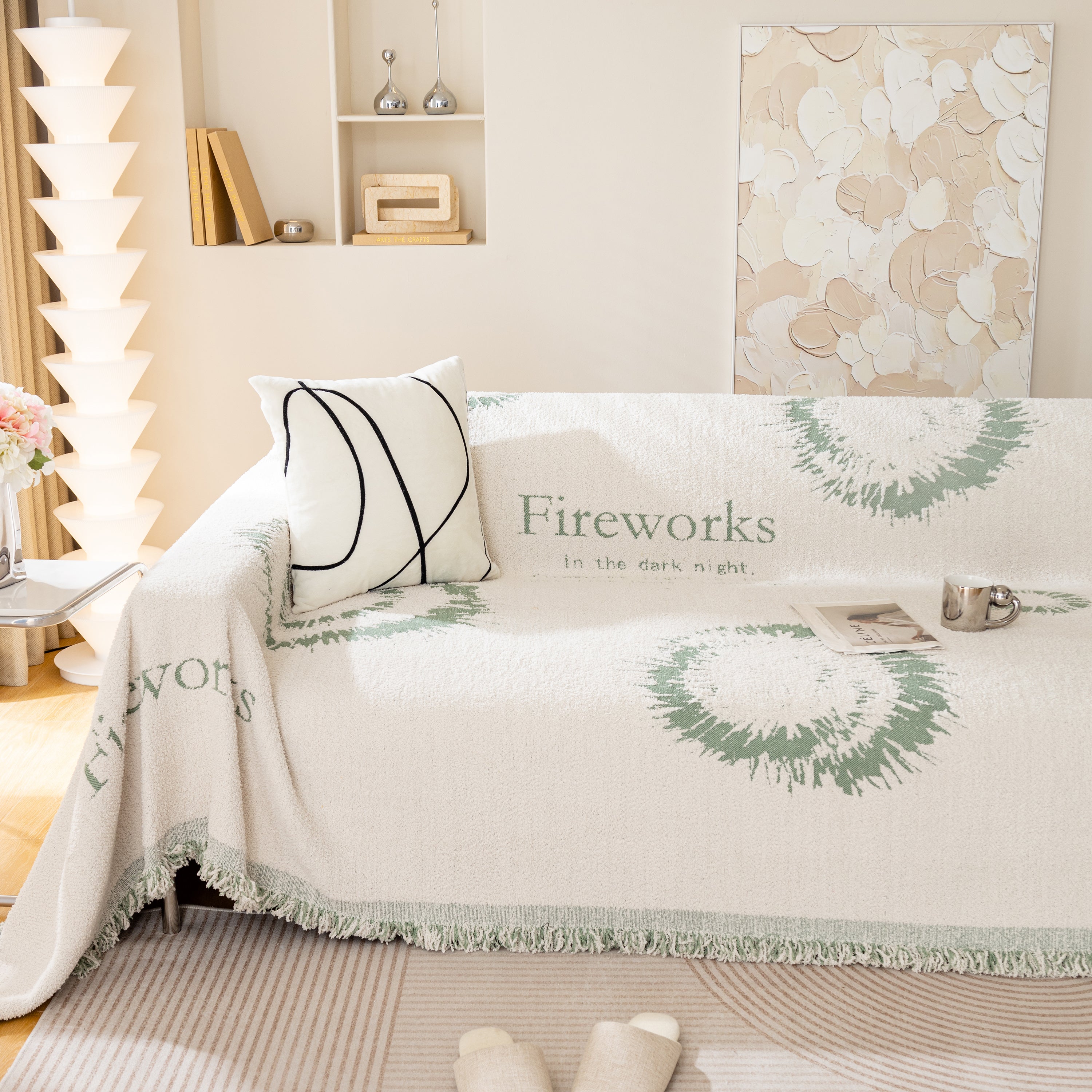 Fireworks Reversible Couch Cover Blankets Furniture Covers Washable Sectional Couch Covers