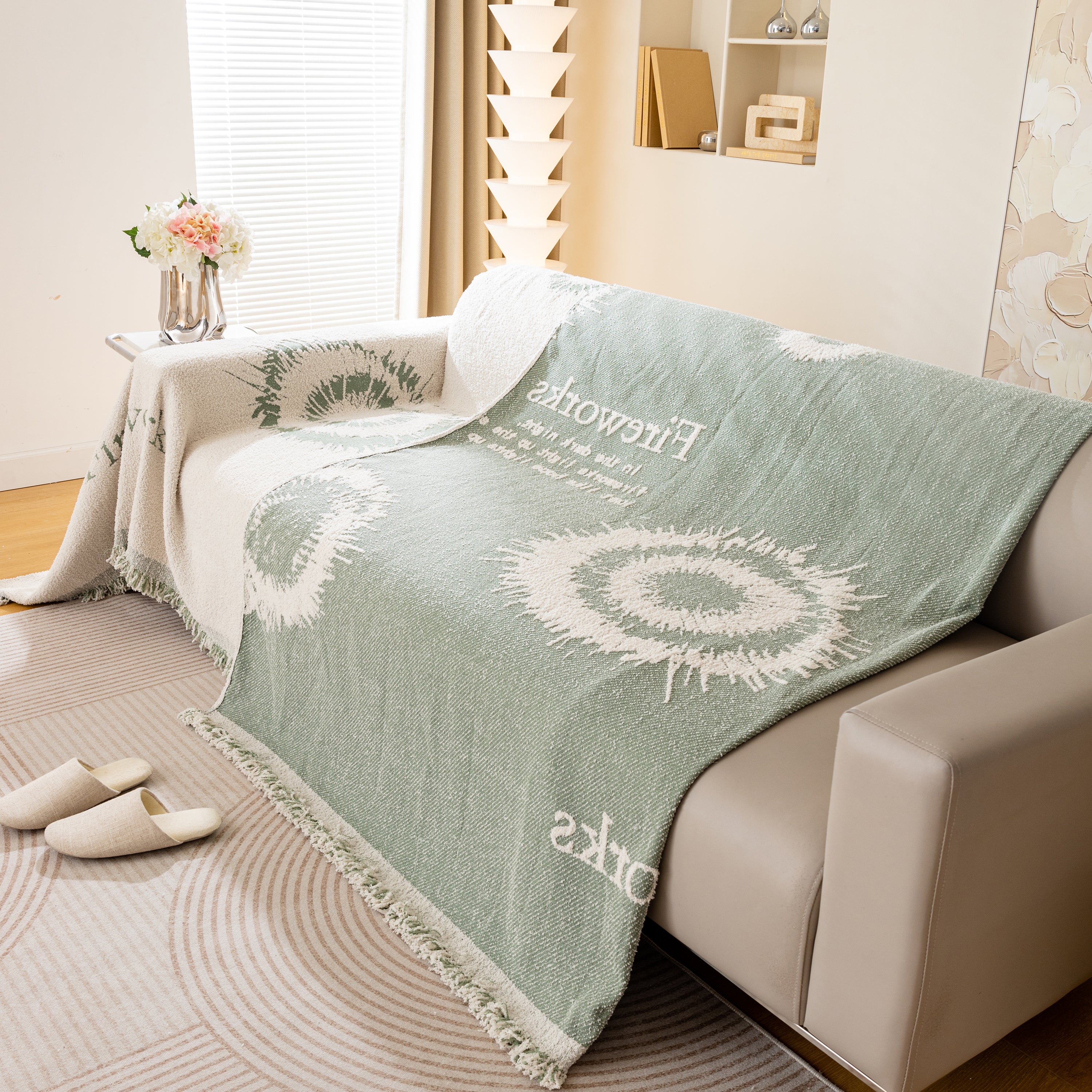 Fireworks Reversible Couch Cover Blankets Furniture Covers Washable Sectional Couch Covers