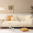 Soft Furry Velvet Plush Non-Slip Sofa Cover Quilted Palm Leaves Sectional Couch Cover for Kids and Pets