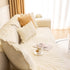 Soft Furry Velvet Plush Non-Slip Sofa Cover Quilted Palm Leaves Sectional Couch Cover for Kids and Pets