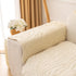 Soft Furry Velvet Plush Non-Slip Sofa Cover Quilted Palm Leaves Sectional Couch Cover for Kids and Pets