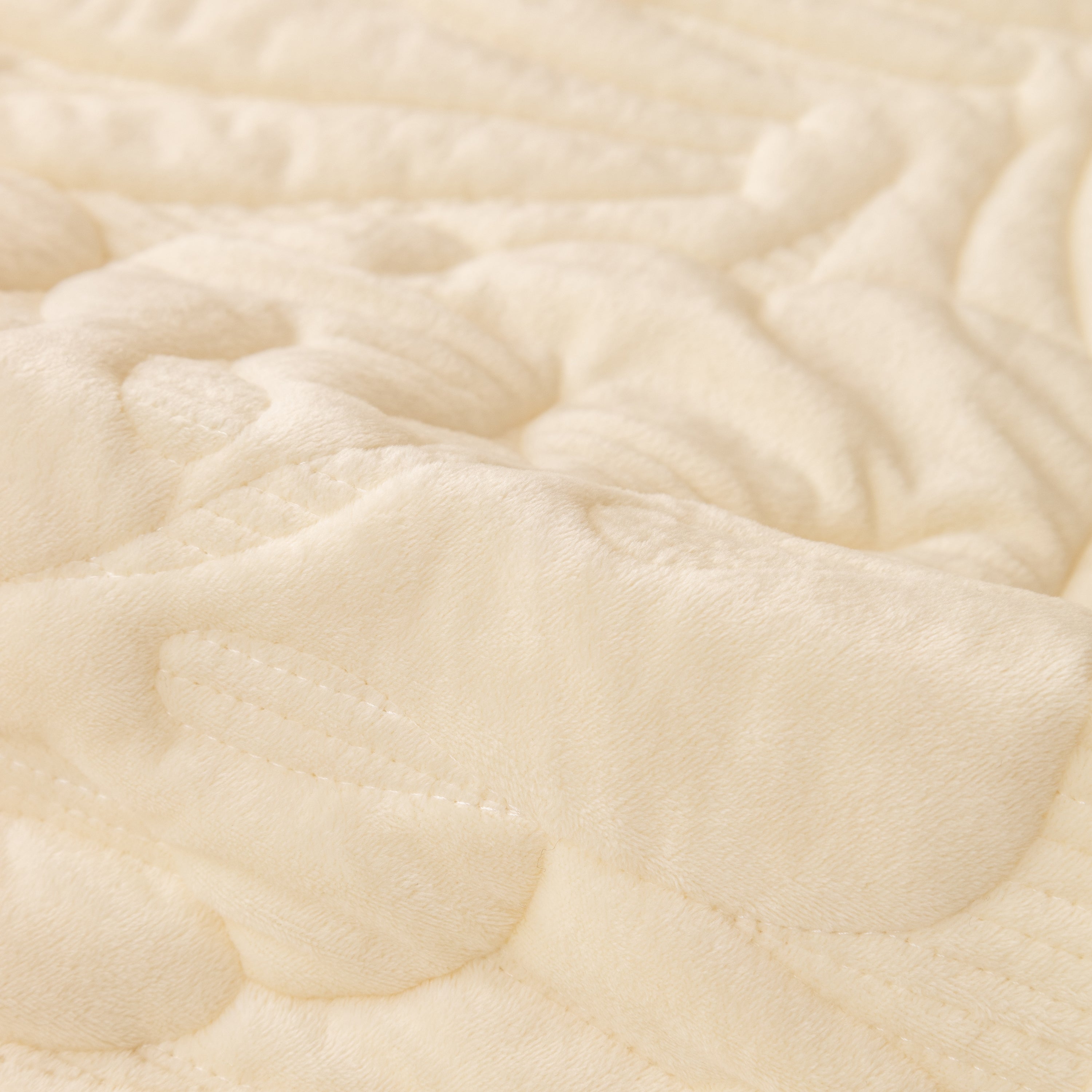 Soft Furry Velvet Plush Non-Slip Sofa Cover Quilted Palm Leaves Sectional Couch Cover for Kids and Pets