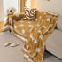 Comfy Four-Leaf Clover Hope Faith Love Luck Blanket for Couch, Chenille Scratch Proof Sofa Blanket Covers