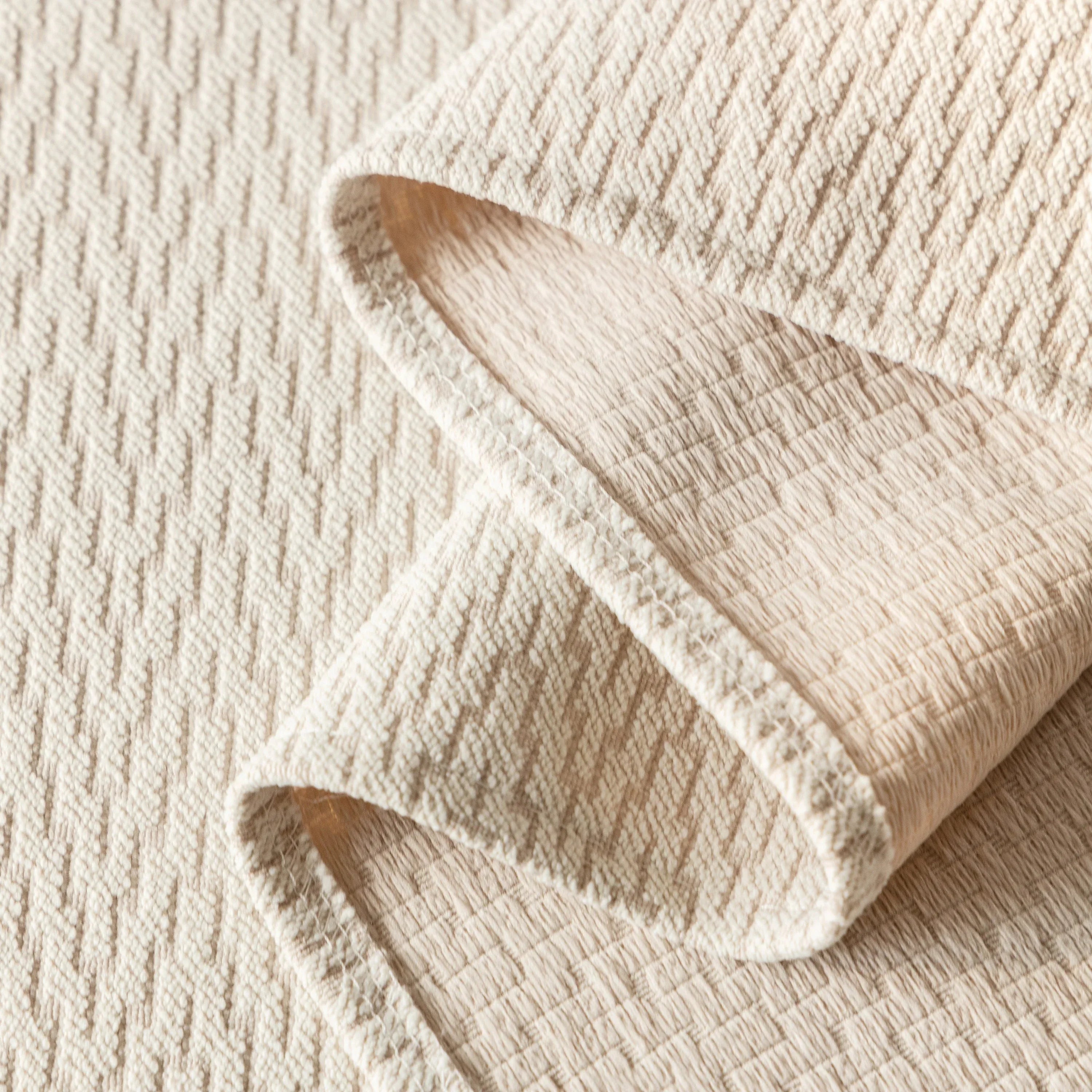 Herringbone Textured Sofa Throw Blanket, Durable Pet Friendly Modern Couch Slipcover - TaroTextile