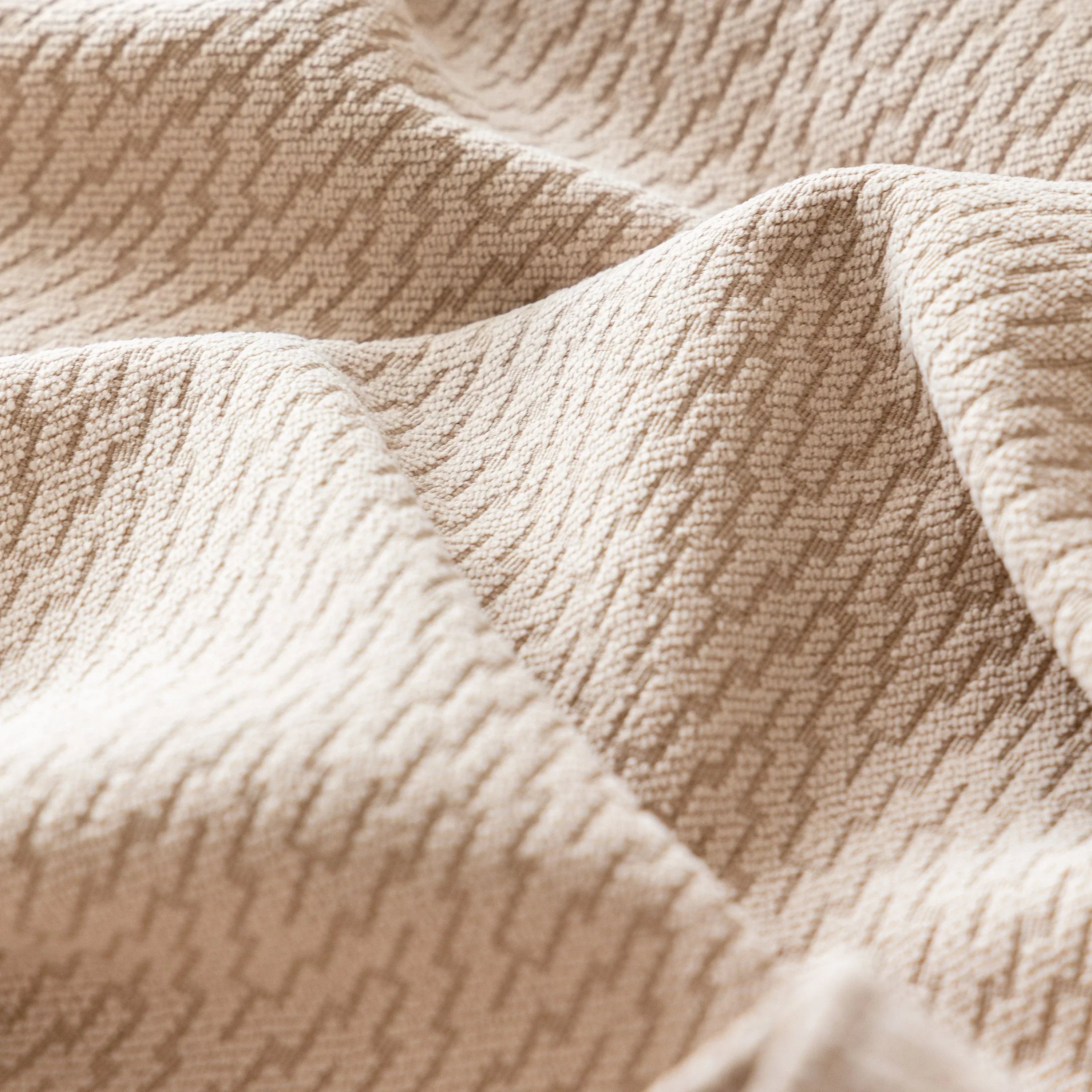 Herringbone Textured Sofa Throw Blanket, Durable Pet Friendly Modern Couch Slipcover - TaroTextile