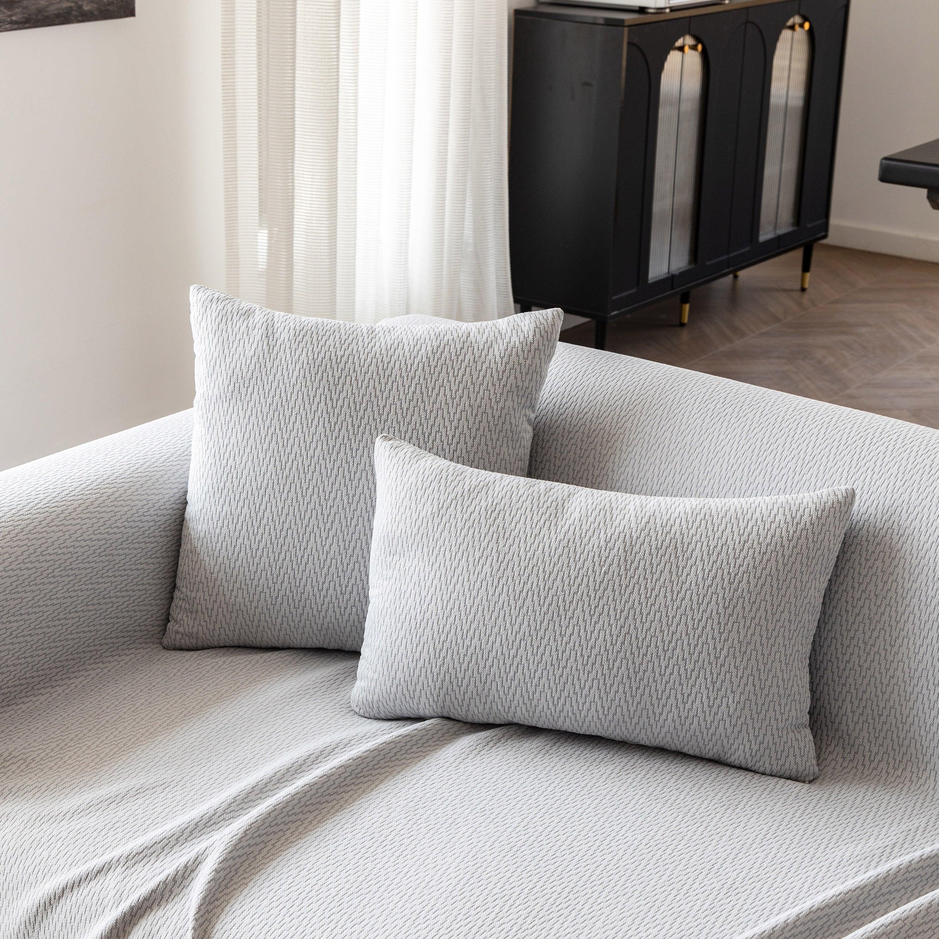 Herringbone Textured Sofa Throw Blanket, Durable Pet Friendly Modern Couch Slipcover - TaroTextile