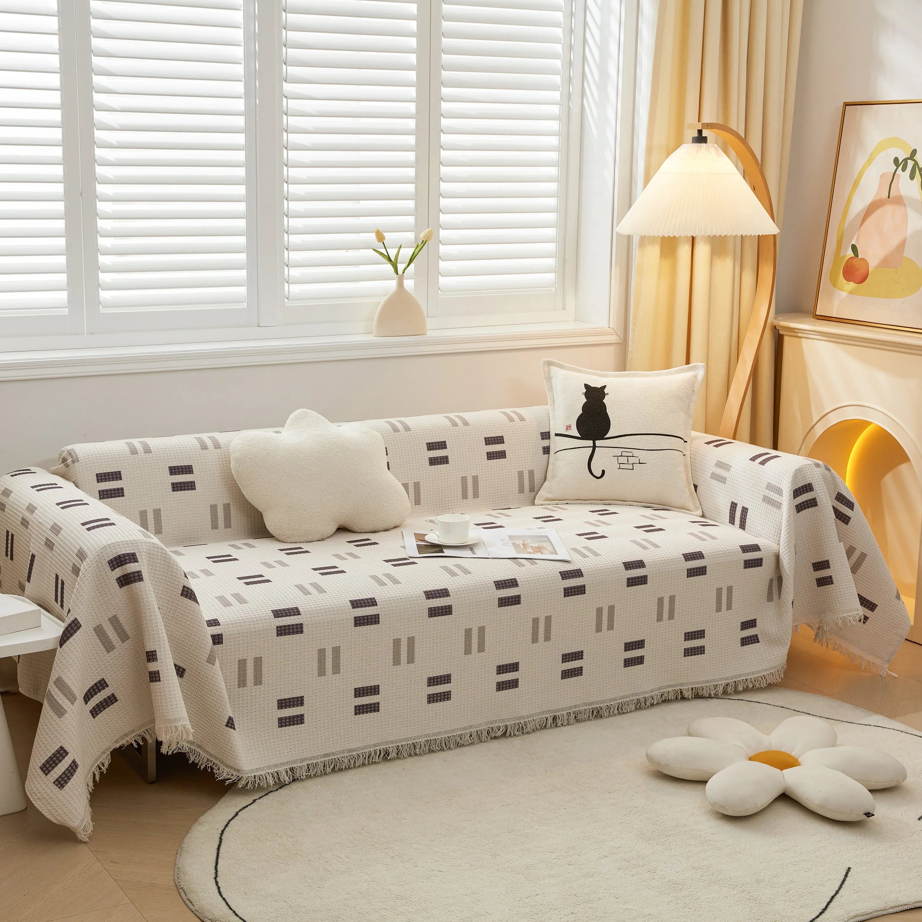 High-Quality Fabric Non-Slip Sofa Cover Throw, Throw Blankets for Couch, Furniture Covers for Pets - TaroTextile