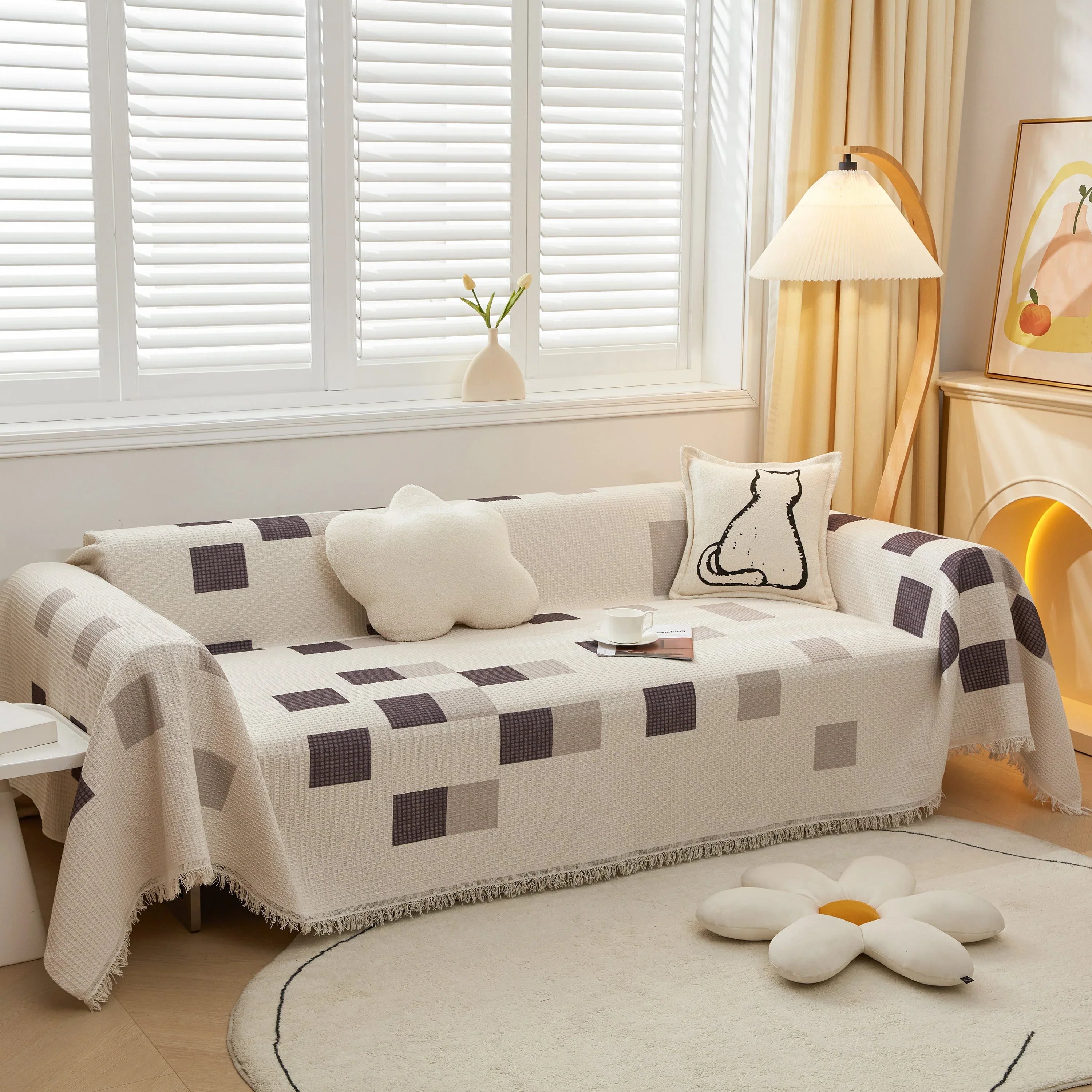 High-Quality Fabric Non-Slip Sofa Cover Throw, Throw Blankets for Couch, Furniture Covers for Pets - TaroTextile