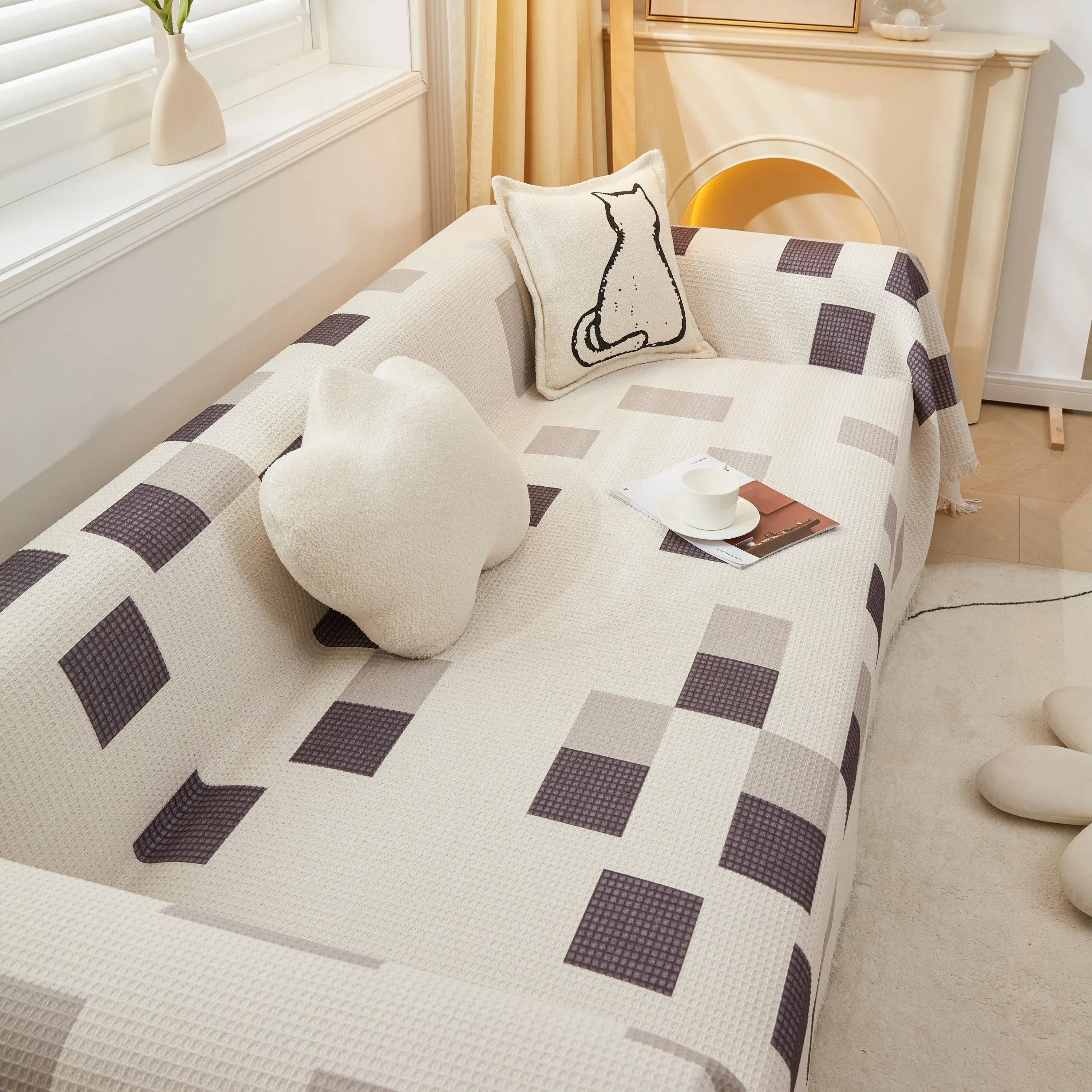 High-Quality Fabric Non-Slip Sofa Cover Throw, Throw Blankets for Couch, Furniture Covers for Pets - TaroTextile