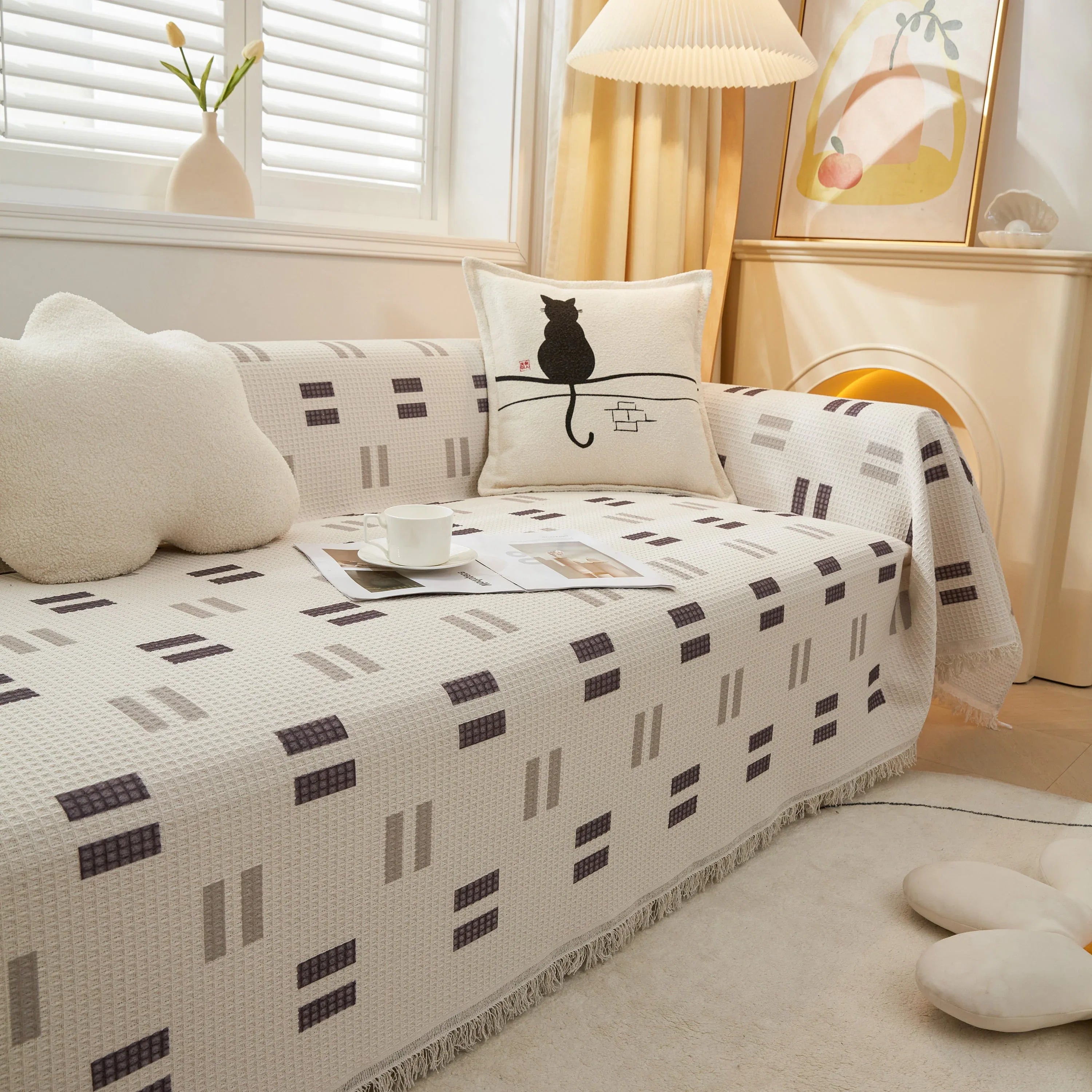 High-Quality Fabric Non-Slip Sofa Cover Throw, Throw Blankets for Couch, Furniture Covers for Pets - TaroTextile