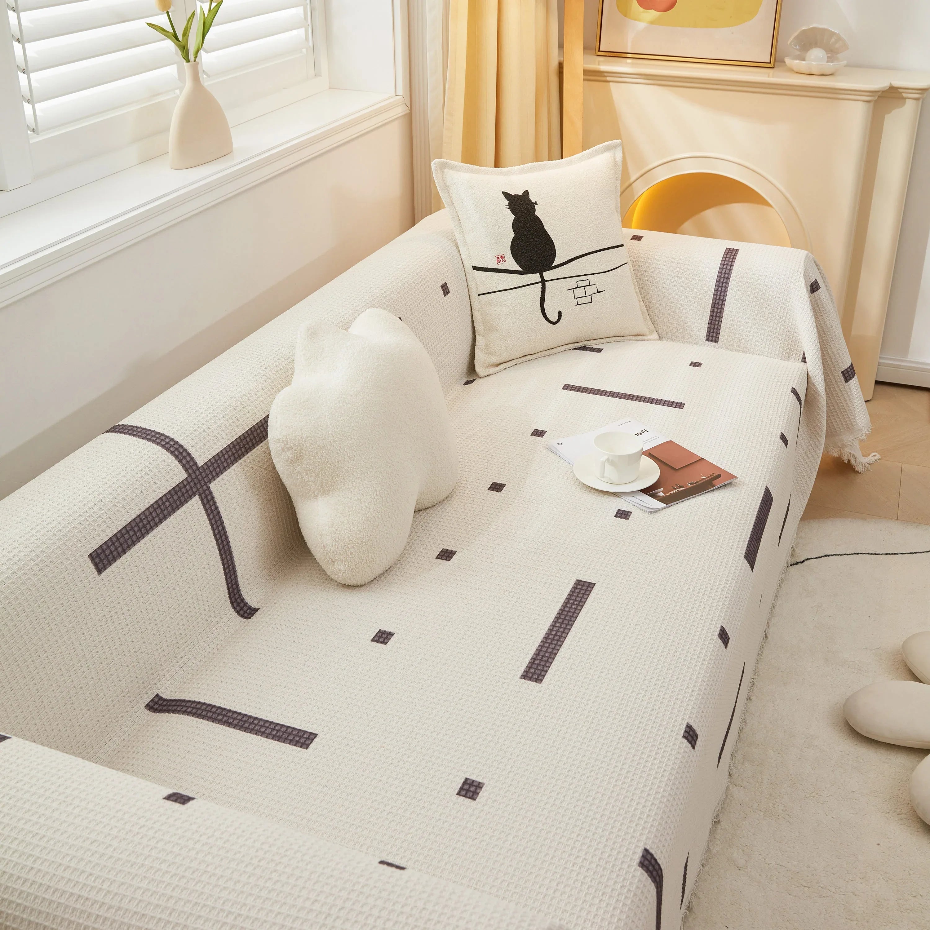 High-Quality Fabric Non-Slip Sofa Cover Throw, Throw Blankets for Couch, Furniture Covers for Pets - TaroTextile