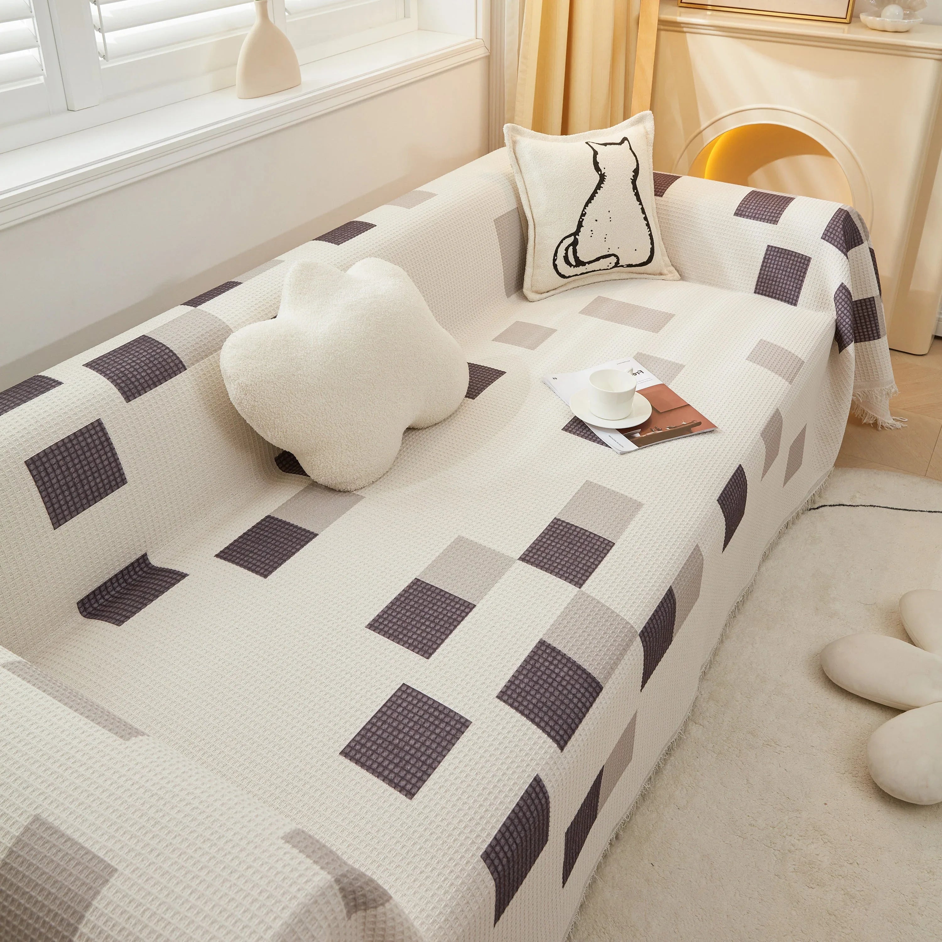 High-Quality Fabric Non-Slip Sofa Cover Throw, Throw Blankets for Couch, Furniture Covers for Pets - TaroTextile