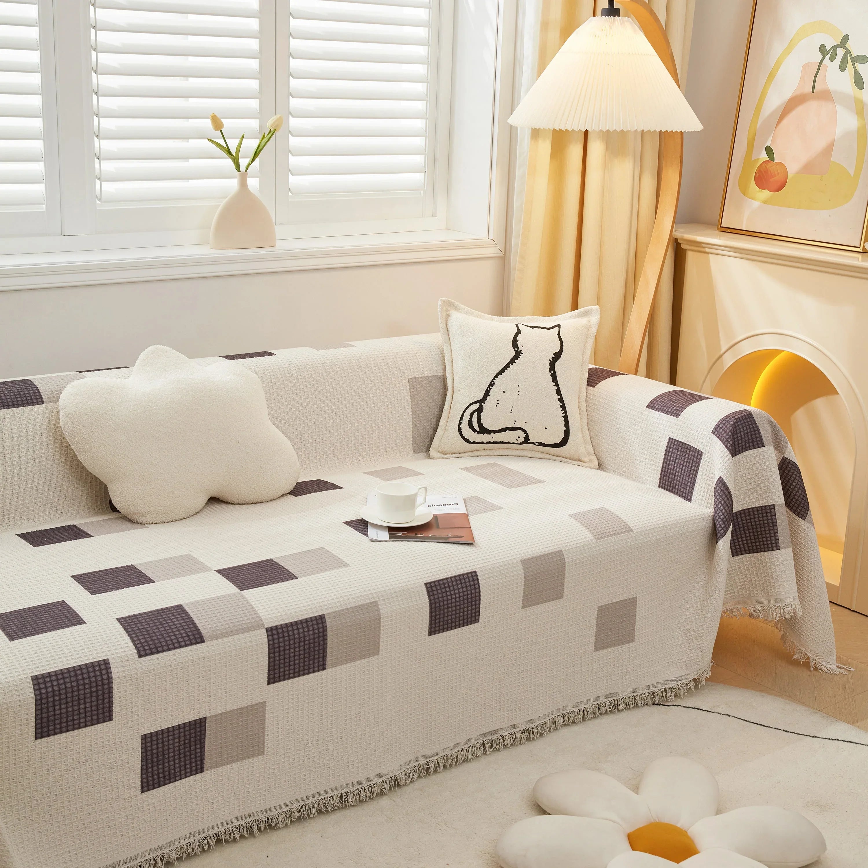 High-Quality Fabric Non-Slip Sofa Cover Throw, Throw Blankets for Couch, Furniture Covers for Pets - TaroTextile