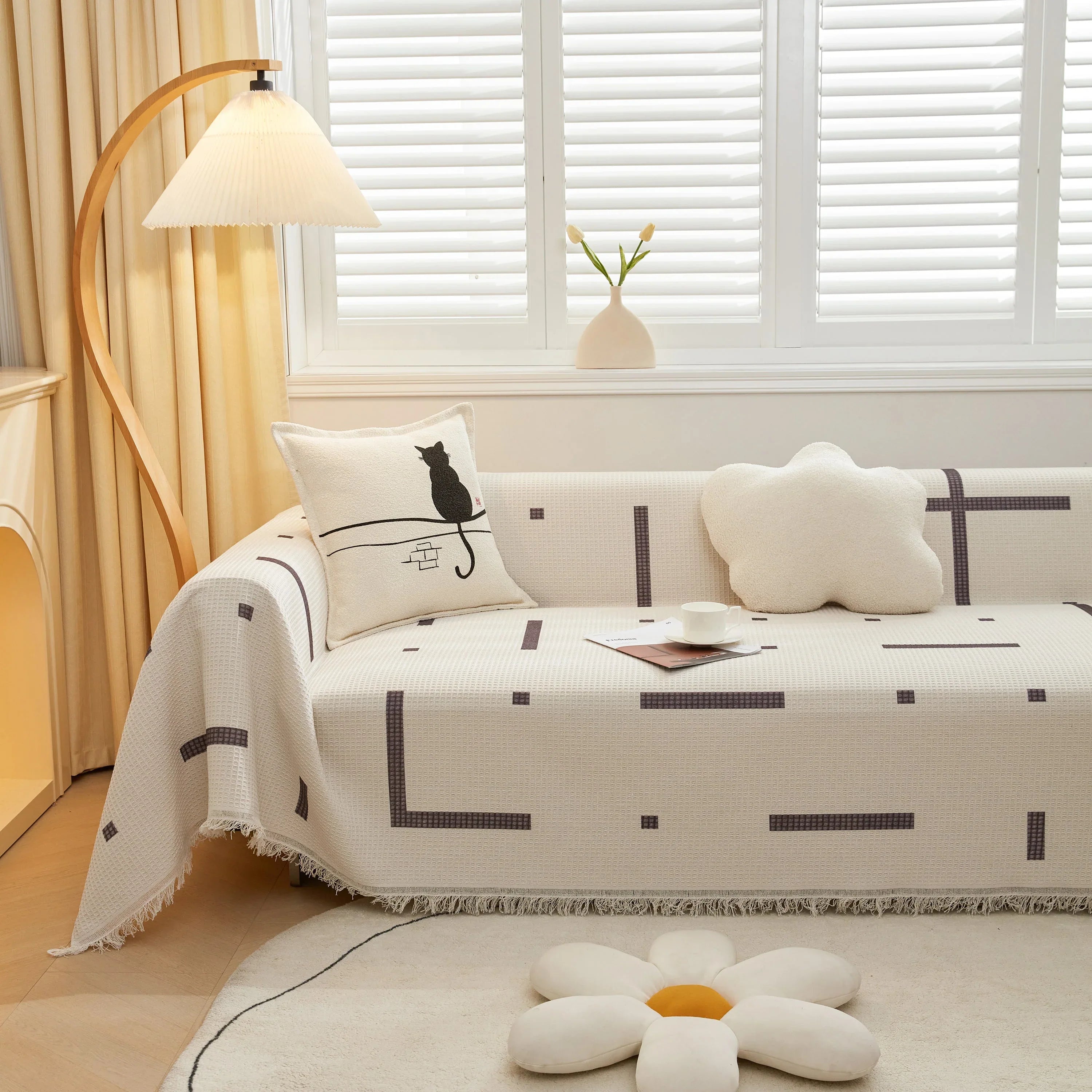 High-Quality Fabric Non-Slip Sofa Cover Throw, Throw Blankets for Couch, Furniture Covers for Pets - TaroTextile