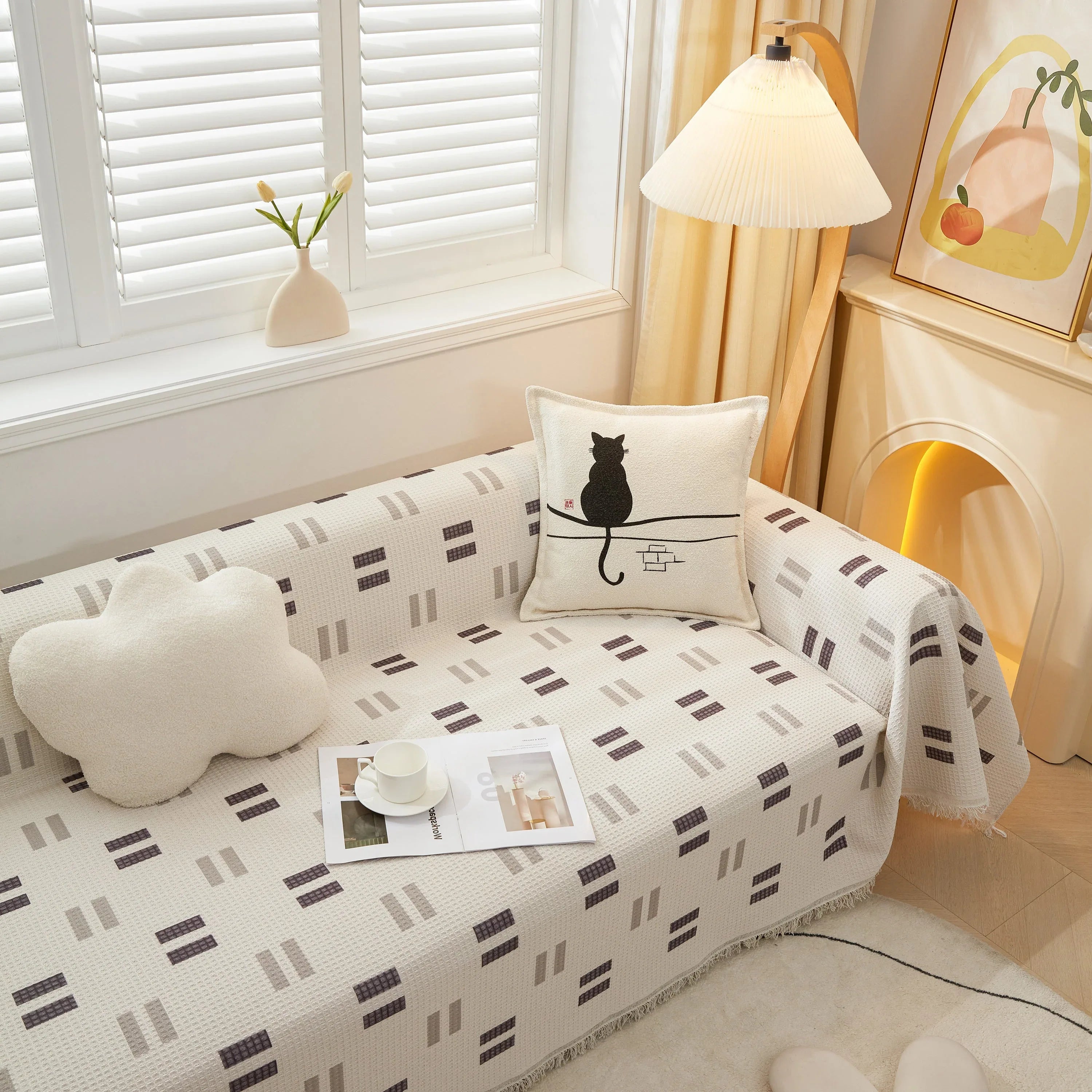 High-Quality Fabric Non-Slip Sofa Cover Throw, Throw Blankets for Couch, Furniture Covers for Pets - TaroTextile