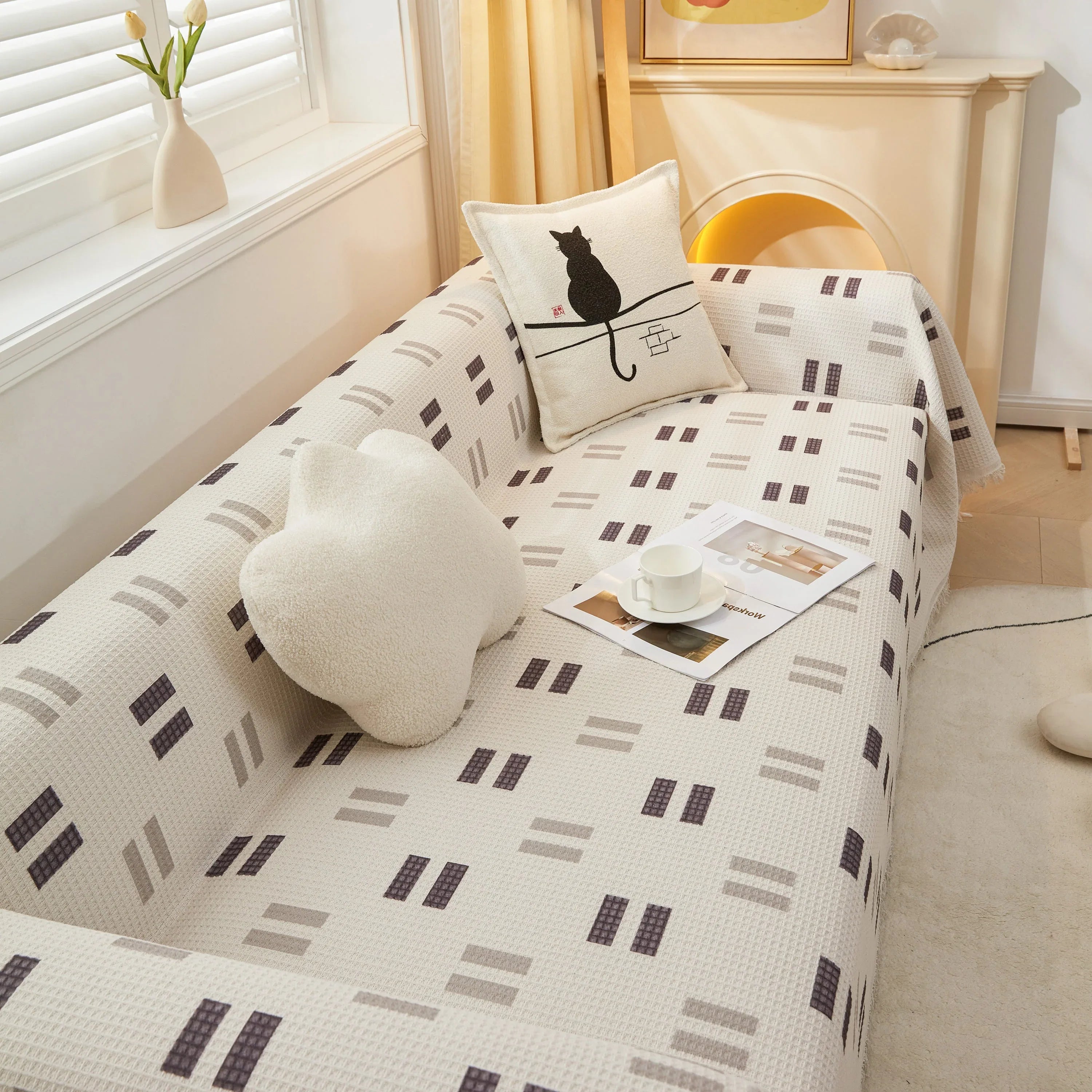 High-Quality Fabric Non-Slip Sofa Cover Throw, Throw Blankets for Couch, Furniture Covers for Pets - TaroTextile