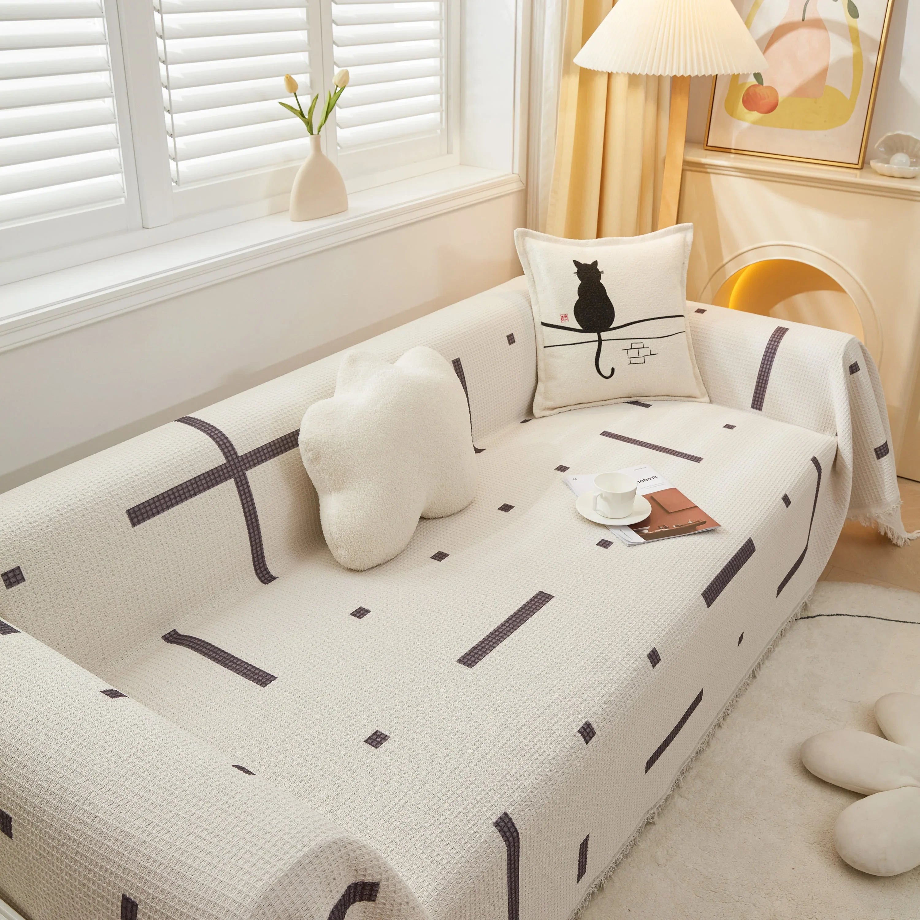 High-Quality Fabric Non-Slip Sofa Cover Throw, Throw Blankets for Couch, Furniture Covers for Pets - TaroTextile