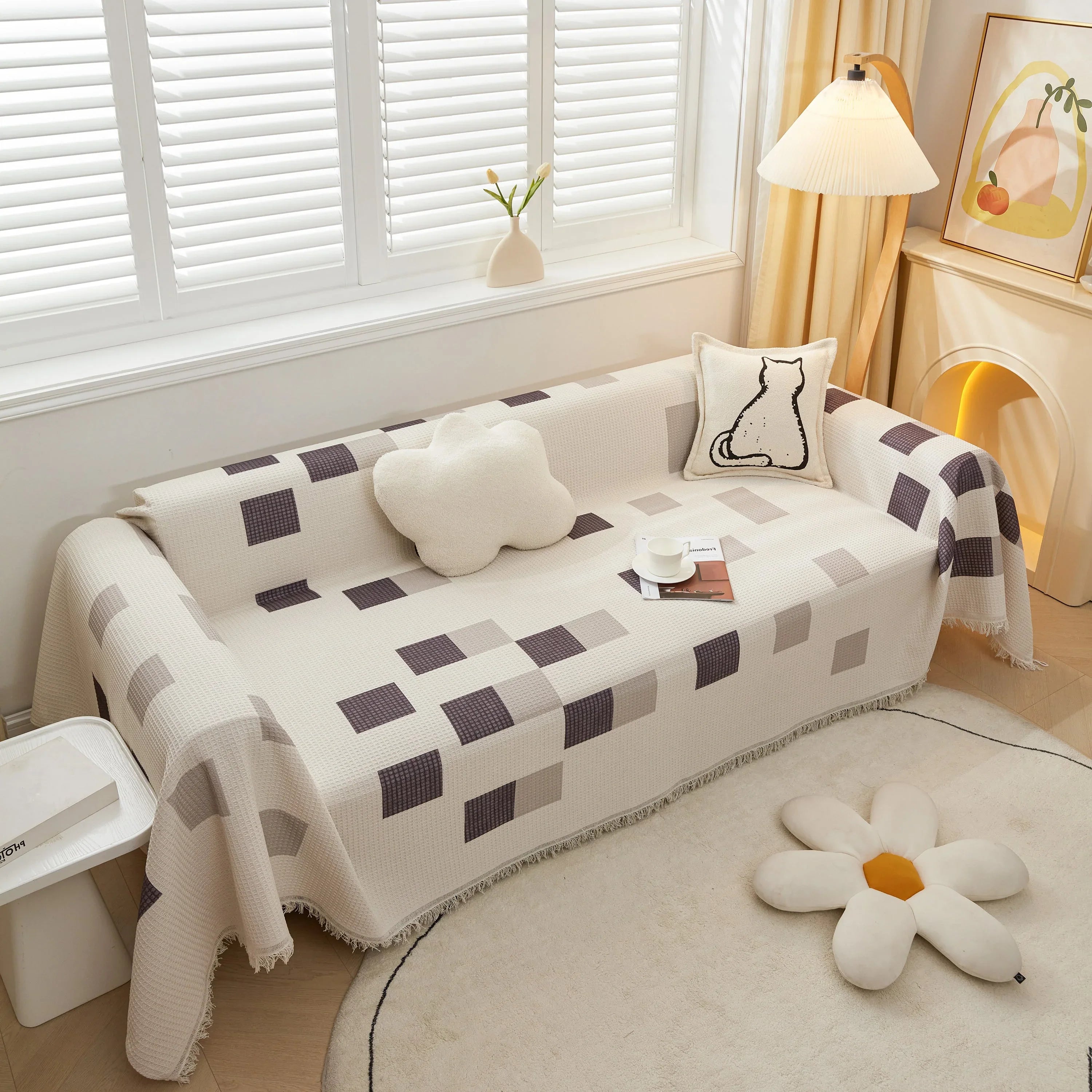 High-Quality Fabric Non-Slip Sofa Cover Throw, Throw Blankets for Couch, Furniture Covers for Pets - TaroTextile