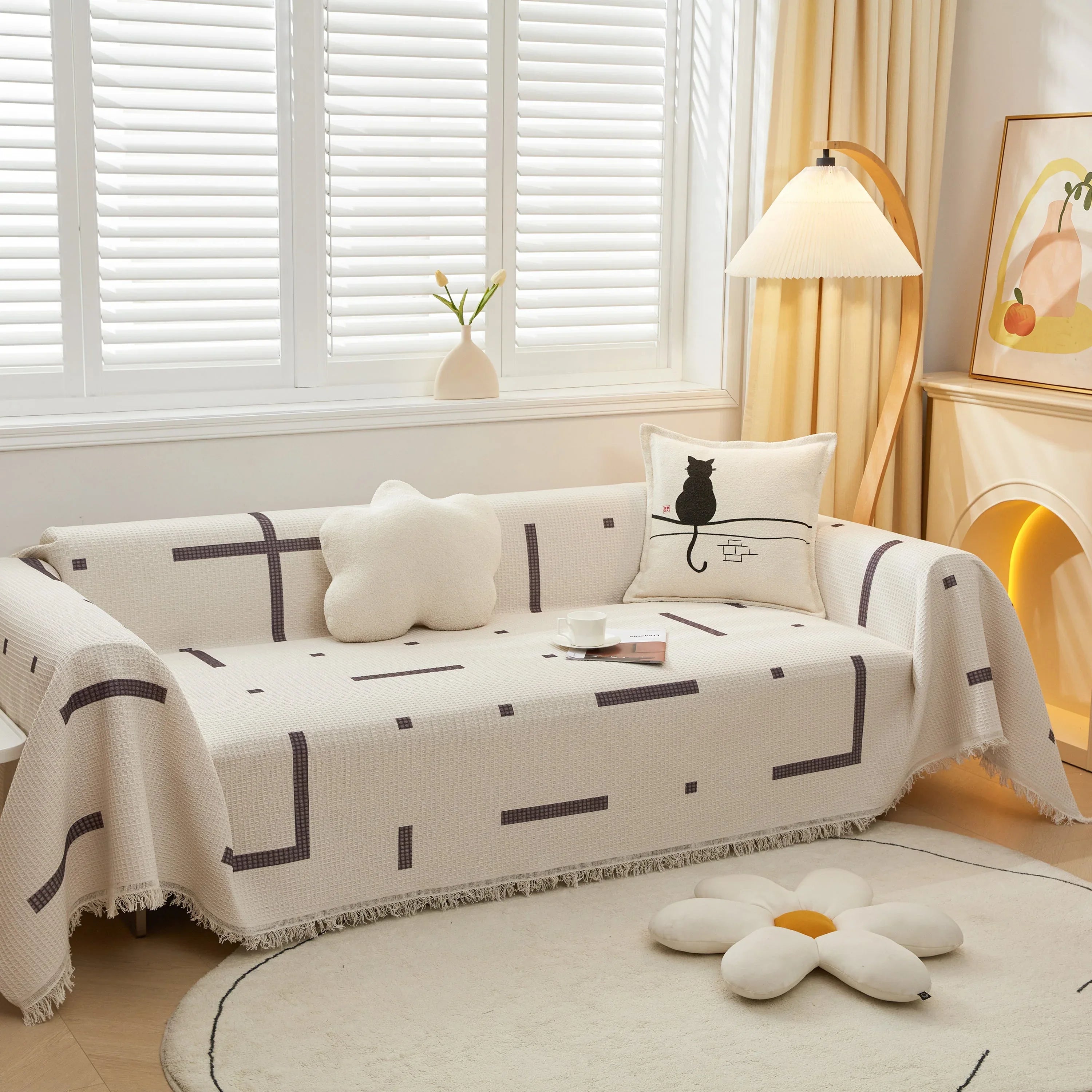 High-Quality Fabric Non-Slip Sofa Cover Throw, Throw Blankets for Couch, Furniture Covers for Pets - TaroTextile