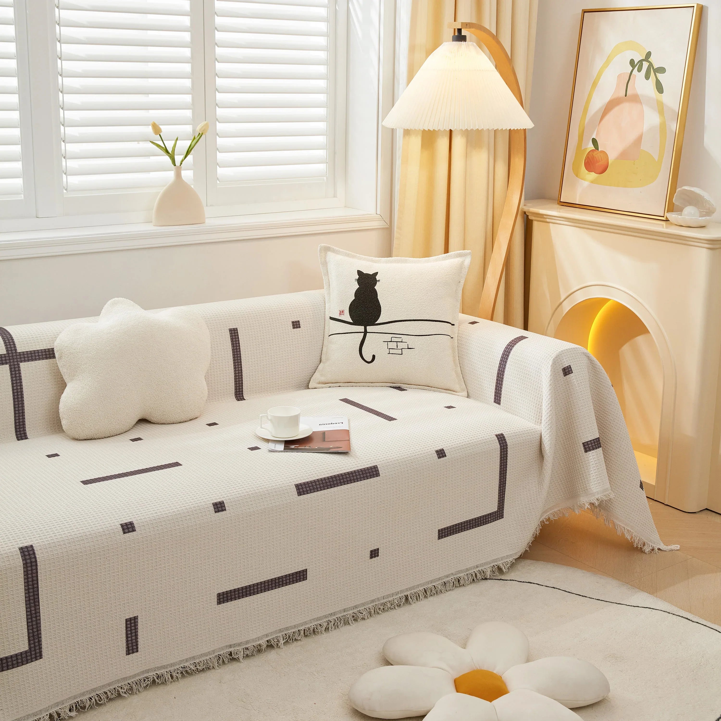 High-Quality Fabric Non-Slip Sofa Cover Throw, Throw Blankets for Couch, Furniture Covers for Pets - TaroTextile