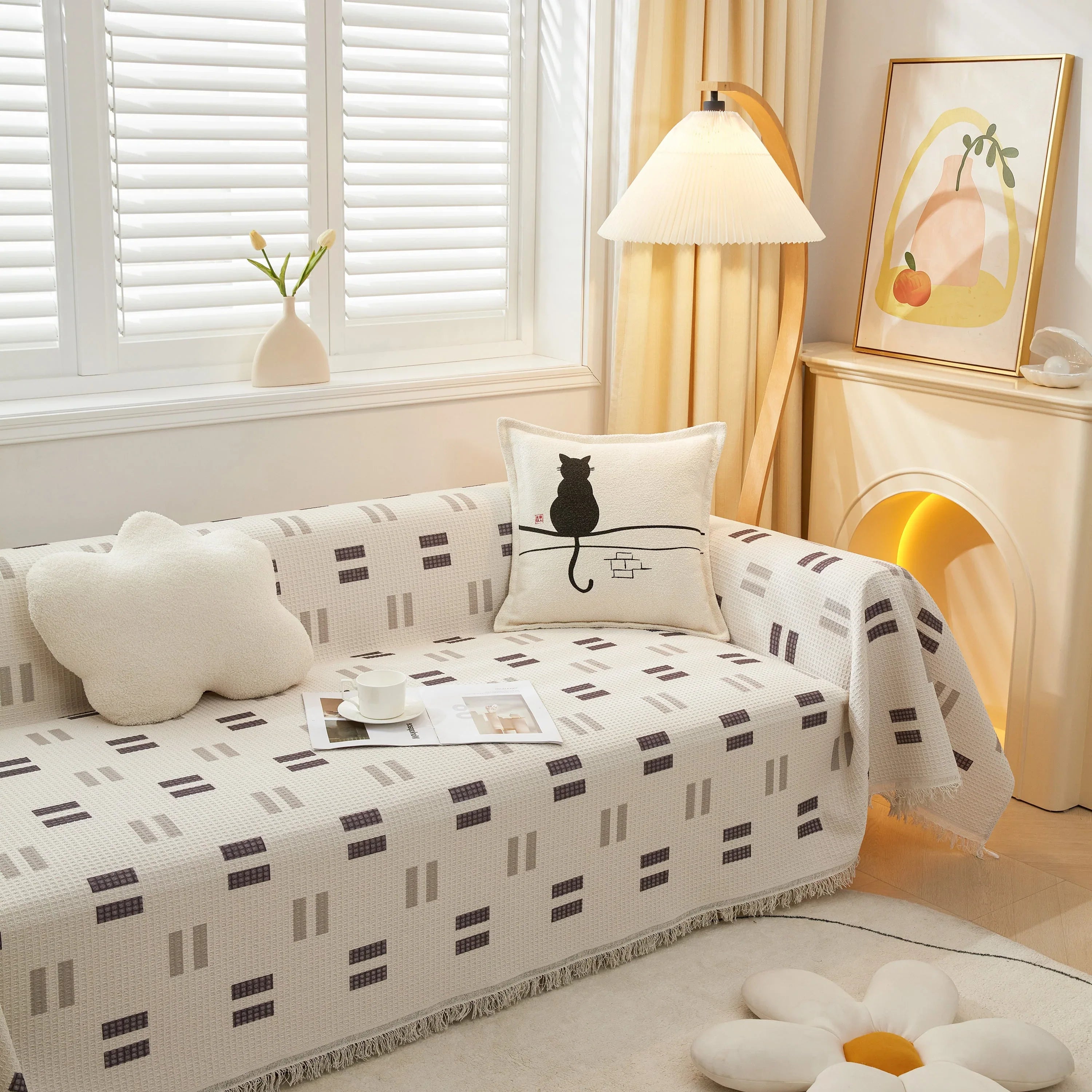 High-Quality Fabric Non-Slip Sofa Cover Throw, Throw Blankets for Couch, Furniture Covers for Pets - TaroTextile