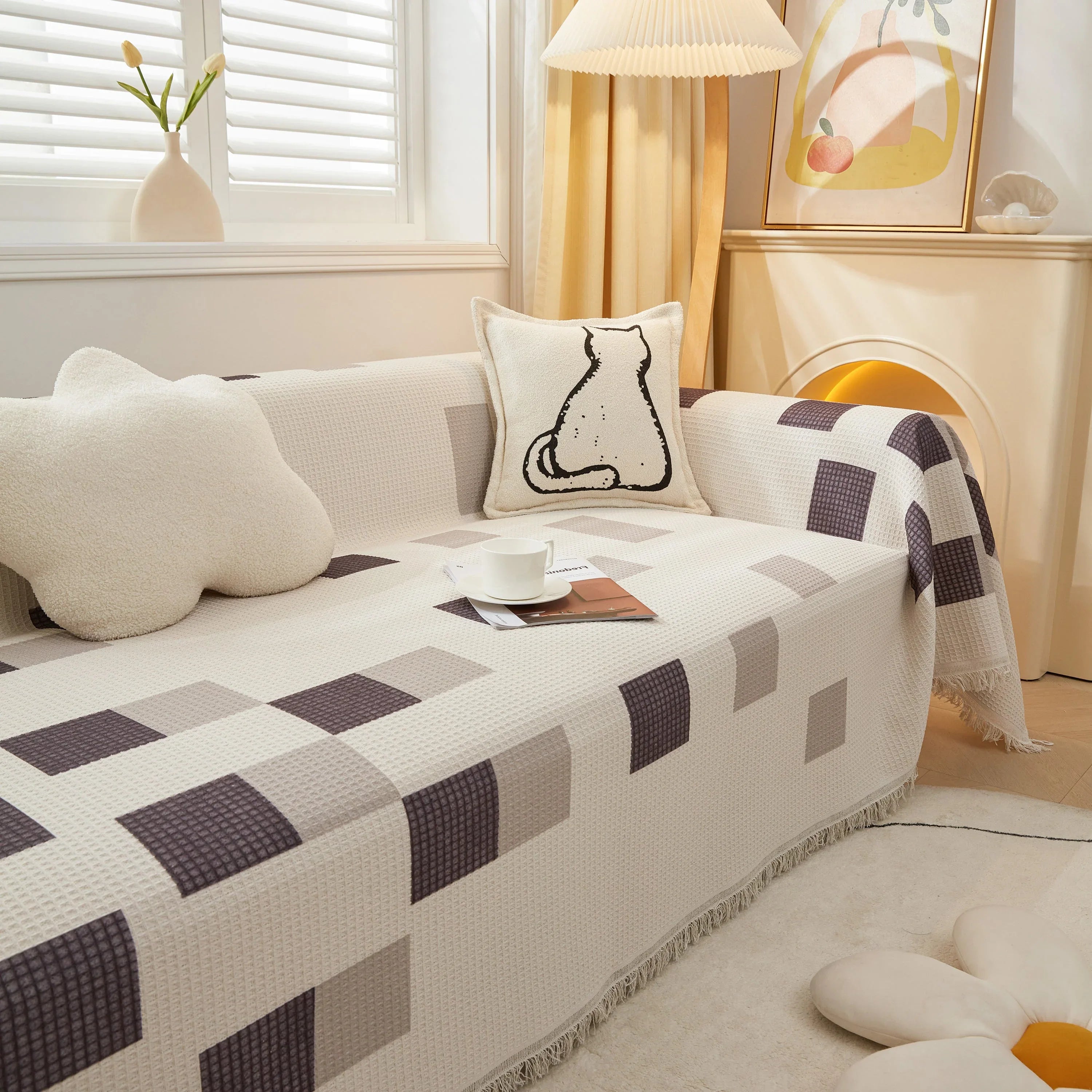 High-Quality Fabric Non-Slip Sofa Cover Throw, Throw Blankets for Couch, Furniture Covers for Pets - TaroTextile