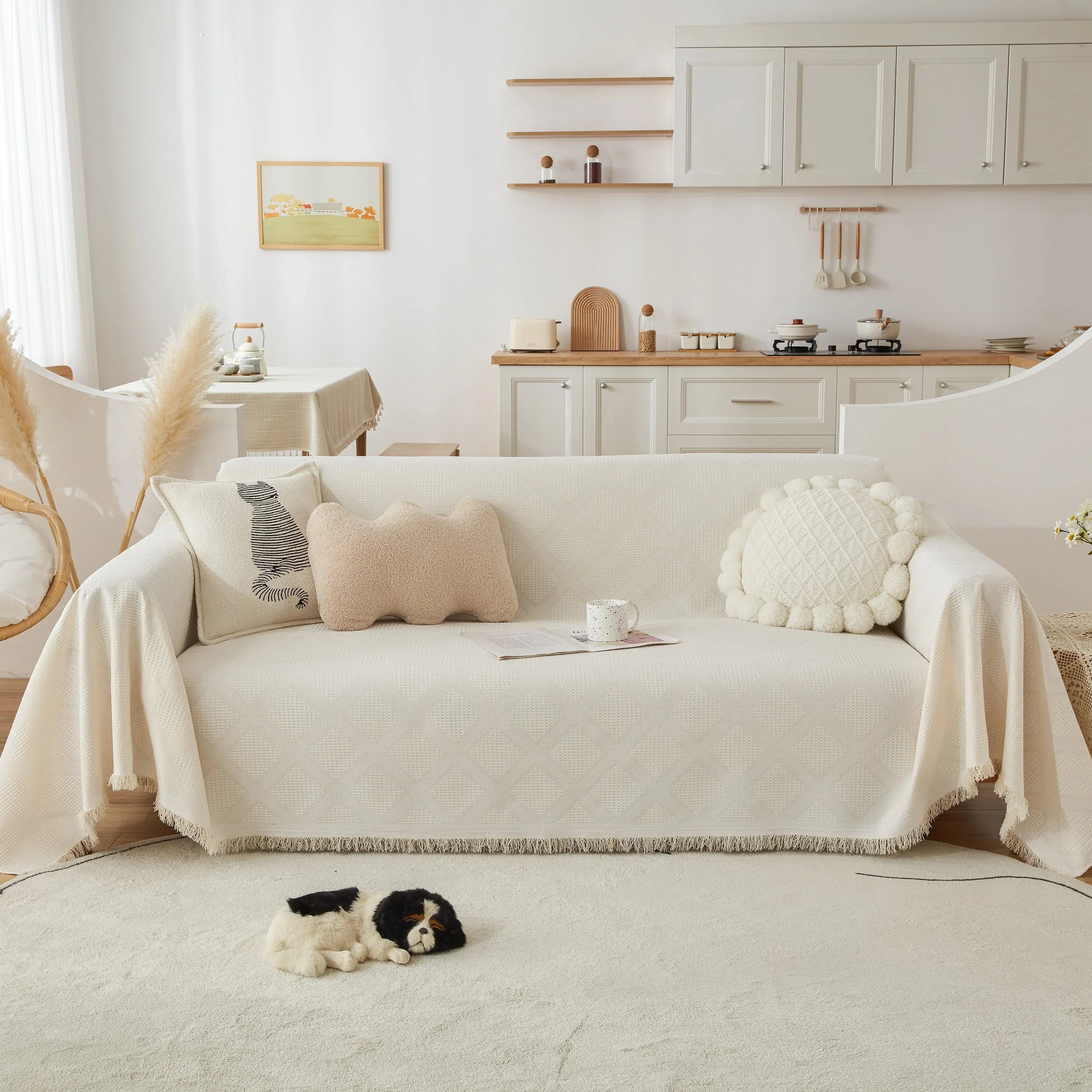 High-Quality Polyester Fabric Sofa Throw, Couch Cover Blanket Throw, Couch Protector for Pets - TaroTextile