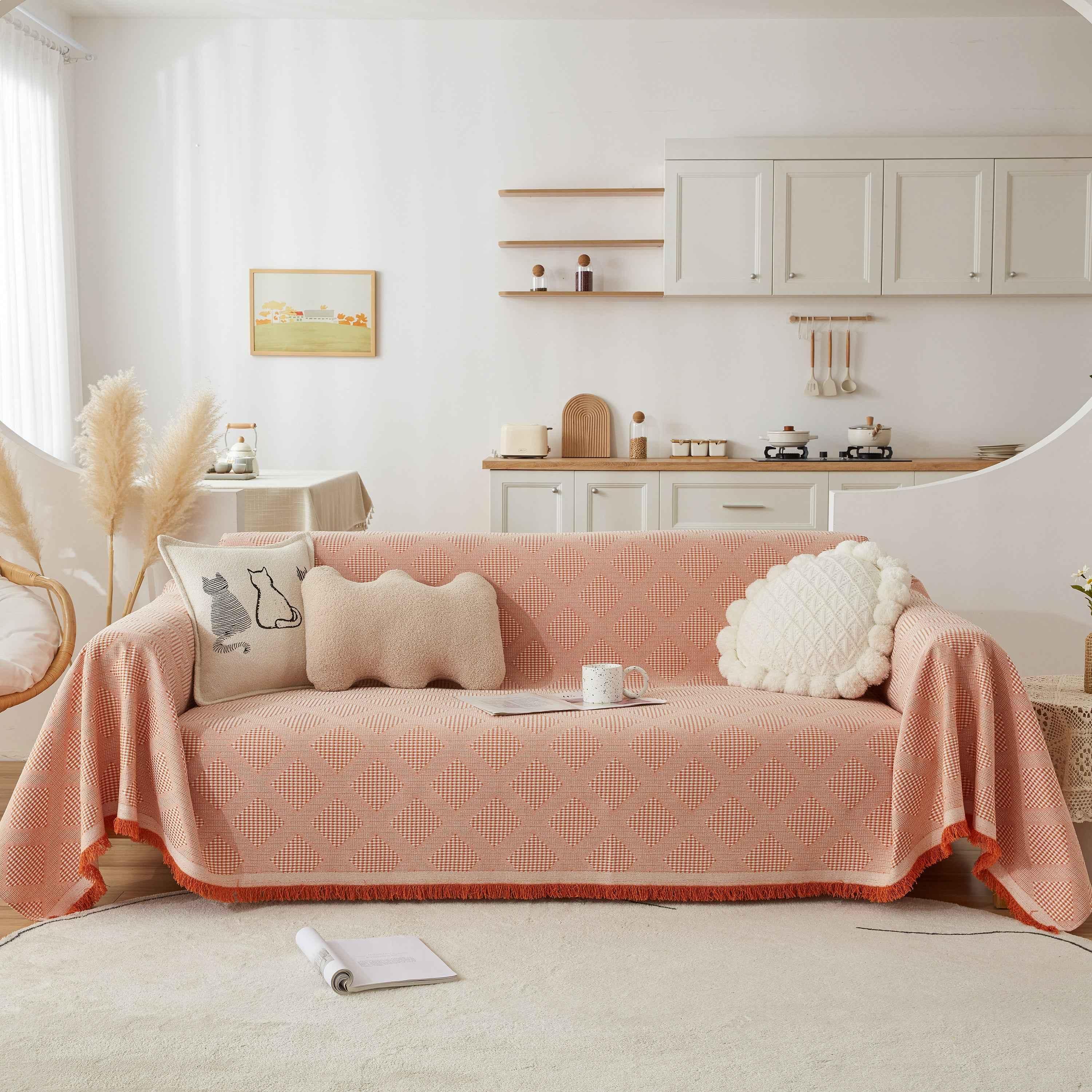 High-Quality Polyester Fabric Sofa Throw, Couch Cover Blanket Throw, Couch Protector for Pets - TaroTextile