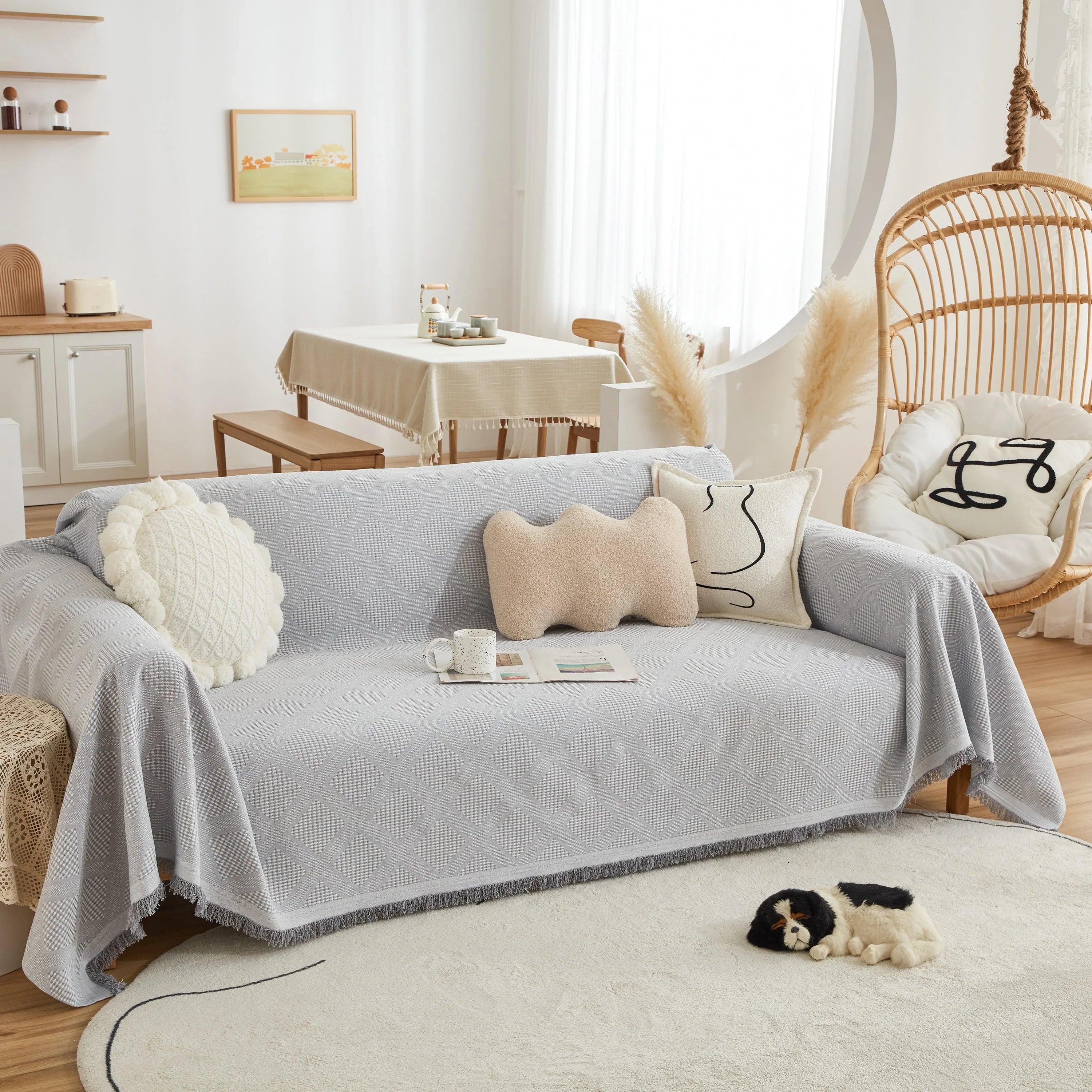 High-Quality Polyester Fabric Sofa Throw, Couch Cover Blanket Throw, Couch Protector for Pets - TaroTextile