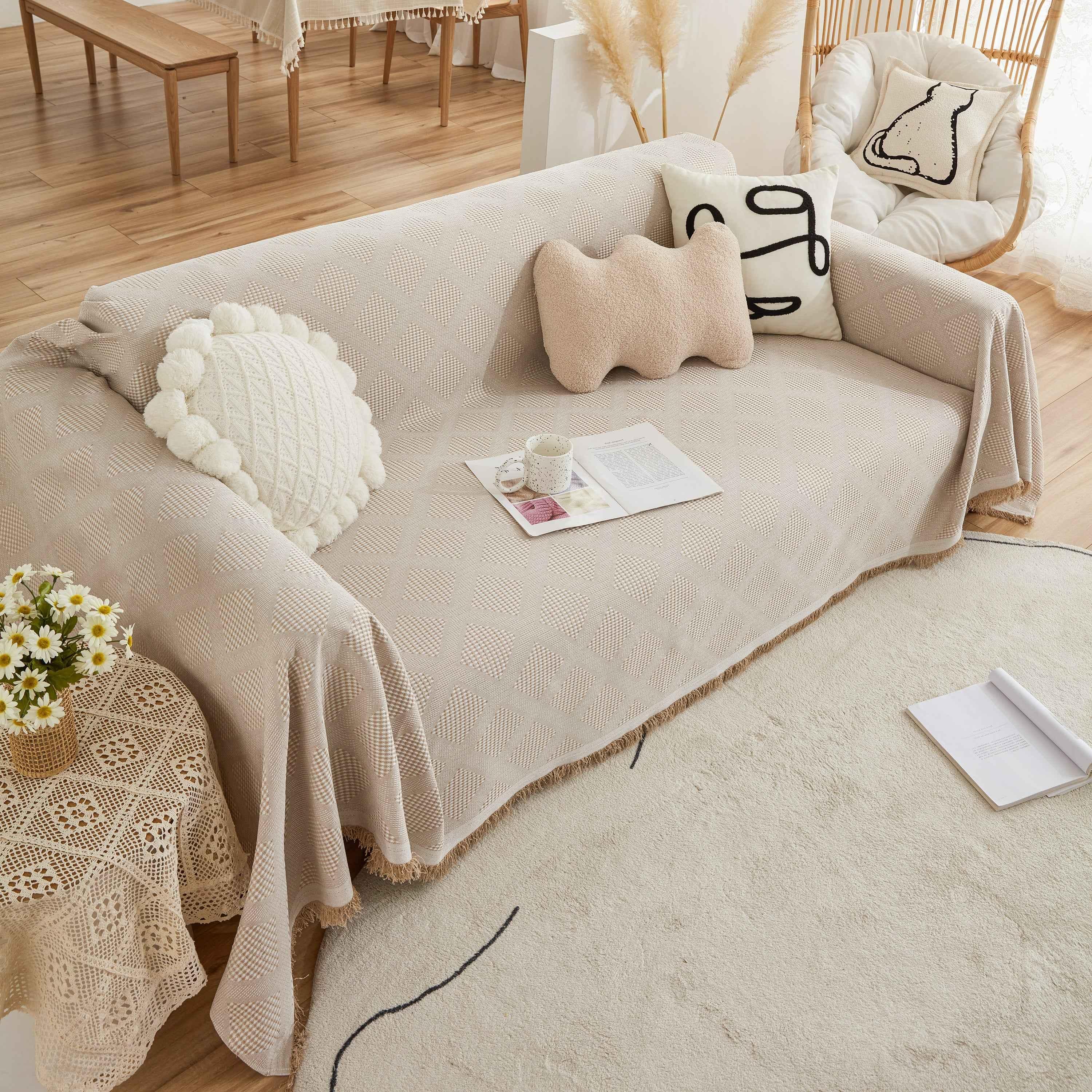 High-Quality Polyester Fabric Sofa Throw, Couch Cover Blanket Throw, Couch Protector for Pets - TaroTextile