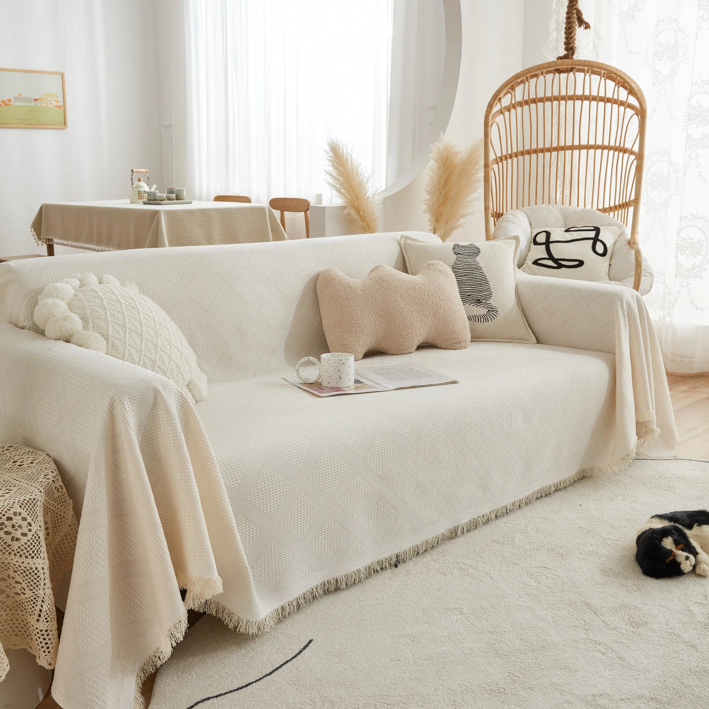 High-Quality Polyester Fabric Sofa Throw, Couch Cover Blanket Throw, Couch Protector for Pets - TaroTextile