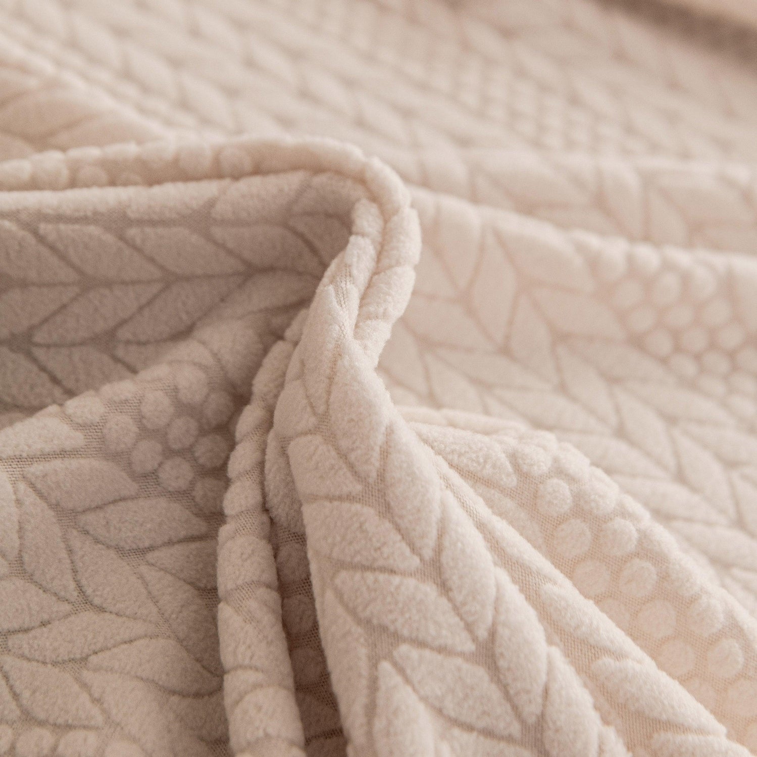 High Stretch Wheat Ear Embossed Textured Couch Slipcover, Water Repellent Sofa Cover - TaroTextile