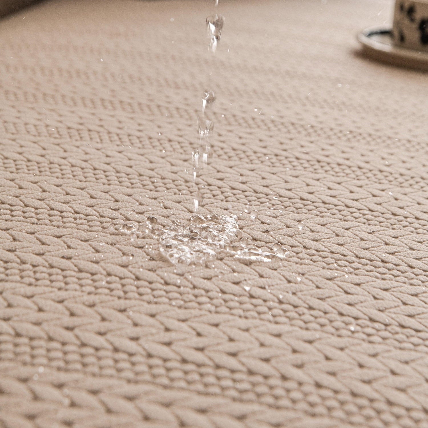 High Stretch Wheat Ear Embossed Textured Couch Slipcover, Water Repellent Sofa Cover - TaroTextile