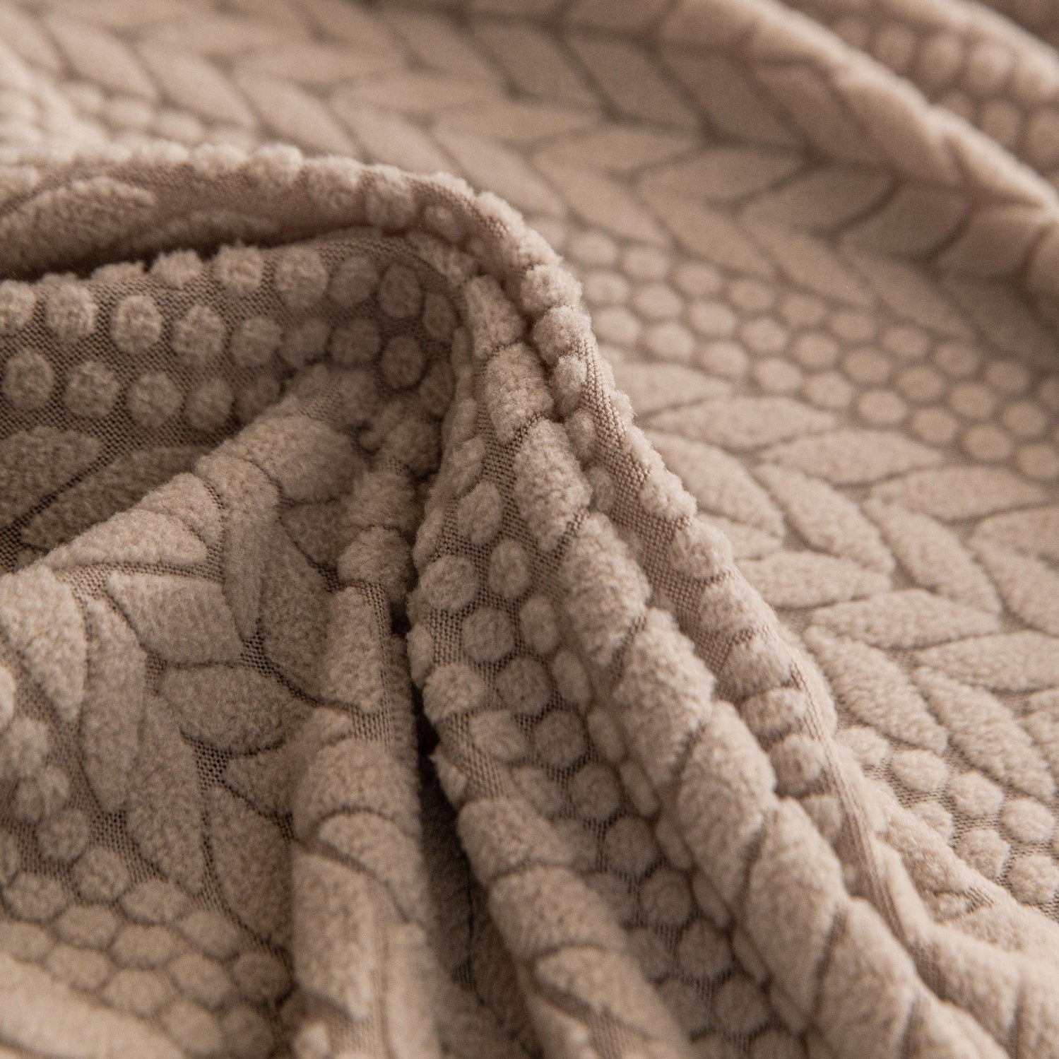 High Stretch Wheat Ear Embossed Textured Couch Slipcover, Water Repellent Sofa Cover - TaroTextile