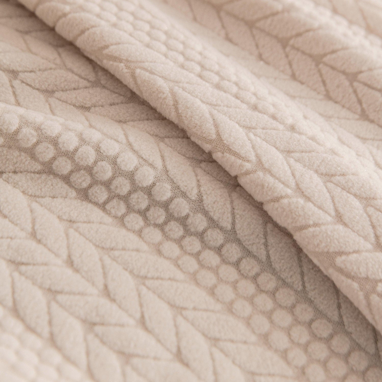 High Stretch Wheat Ear Embossed Textured Couch Slipcover, Water Repellent Sofa Cover - TaroTextile