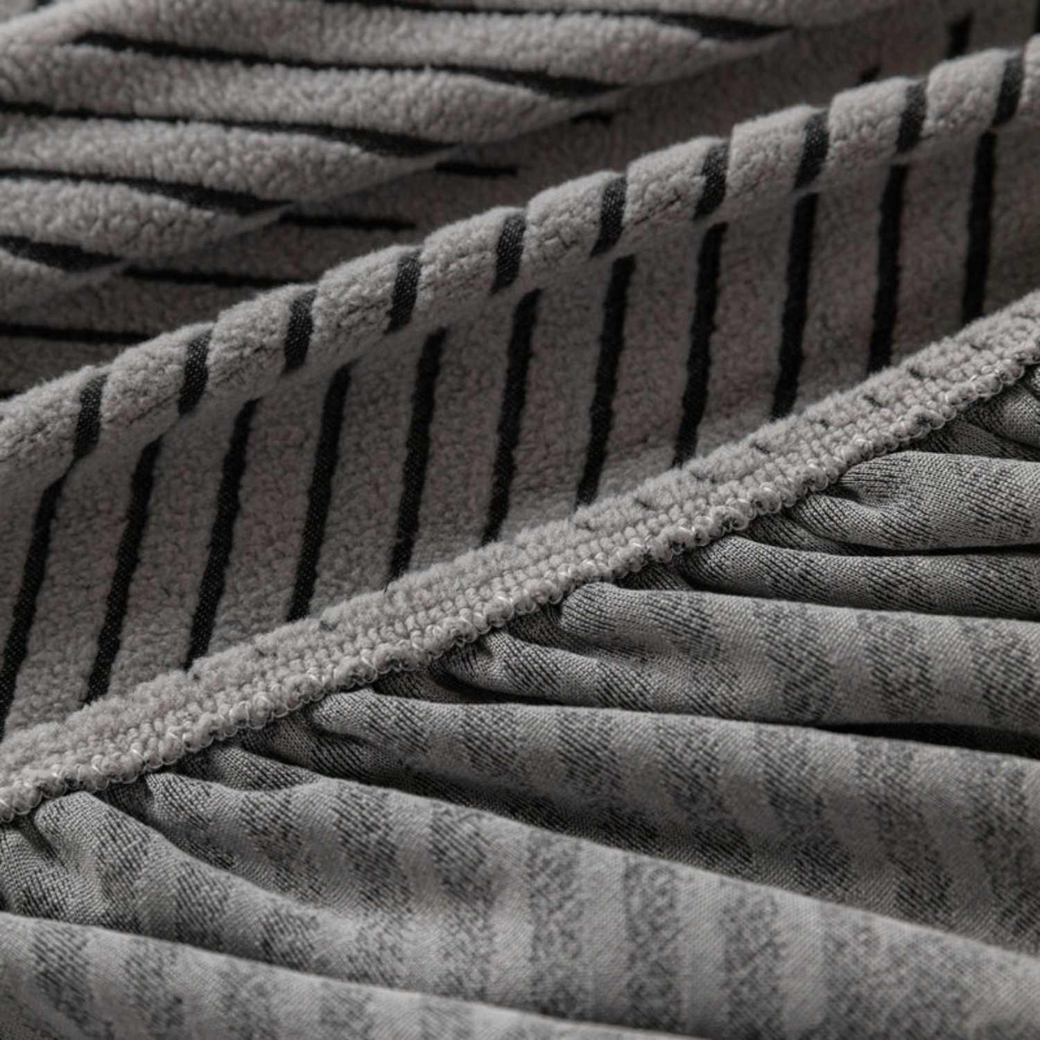 High Stretch Chevron Sofa Cover, Soft Washable Textured Jacquard Slipcover for Couch